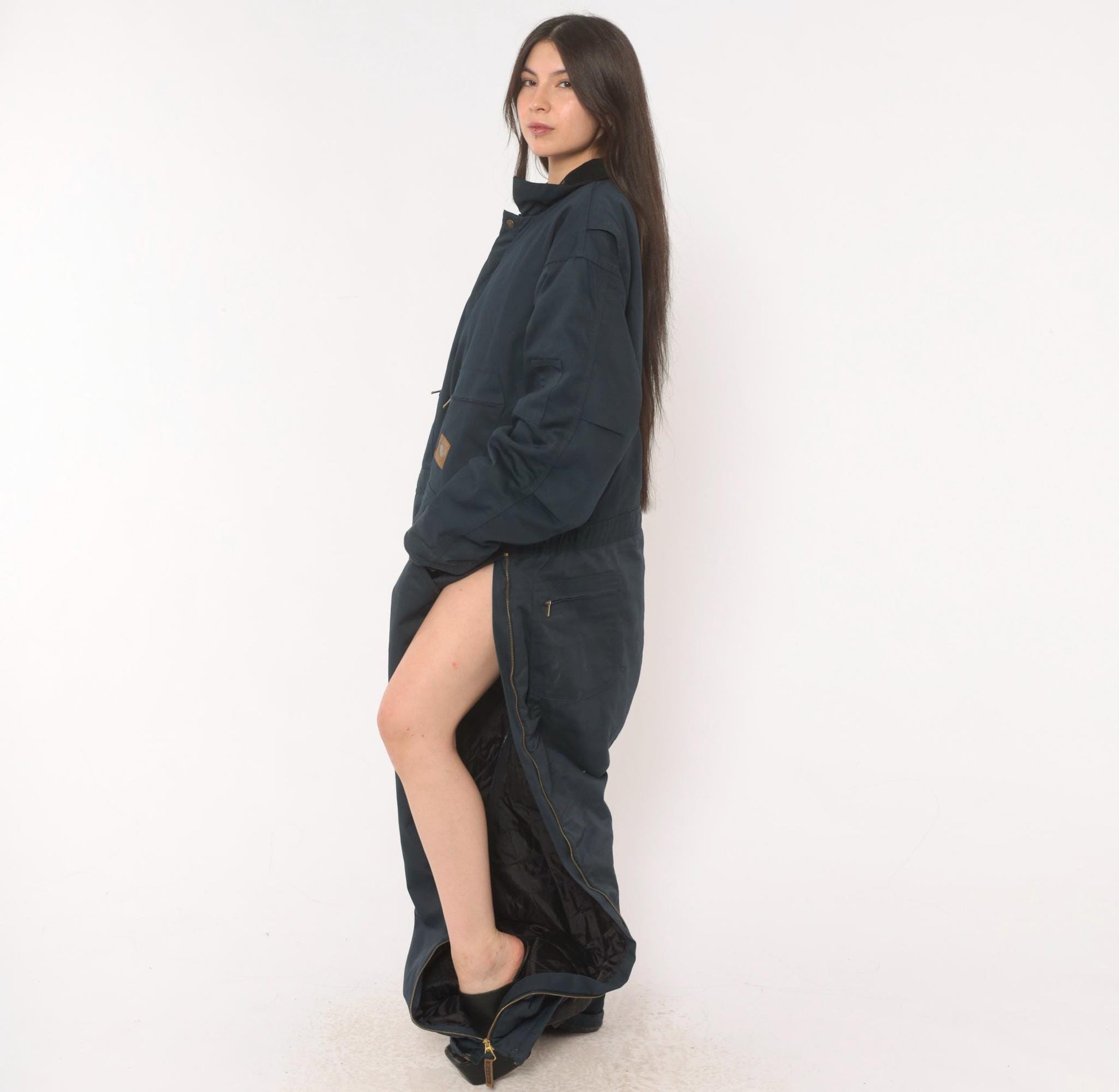 2000s Berne Apparel Navy Insulated Coveralls Quilted Jumpsuit Plus Size XXL