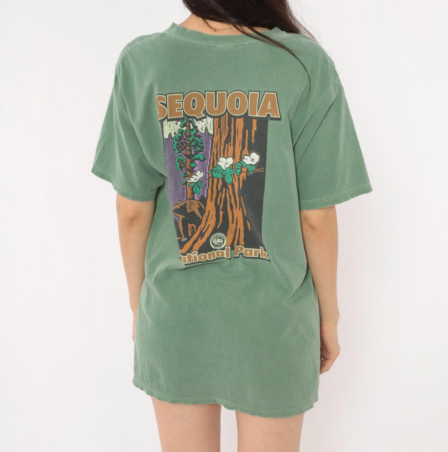 2000s Sequoia National Park Graphic Tee Sage Green Chroma Zone Medium