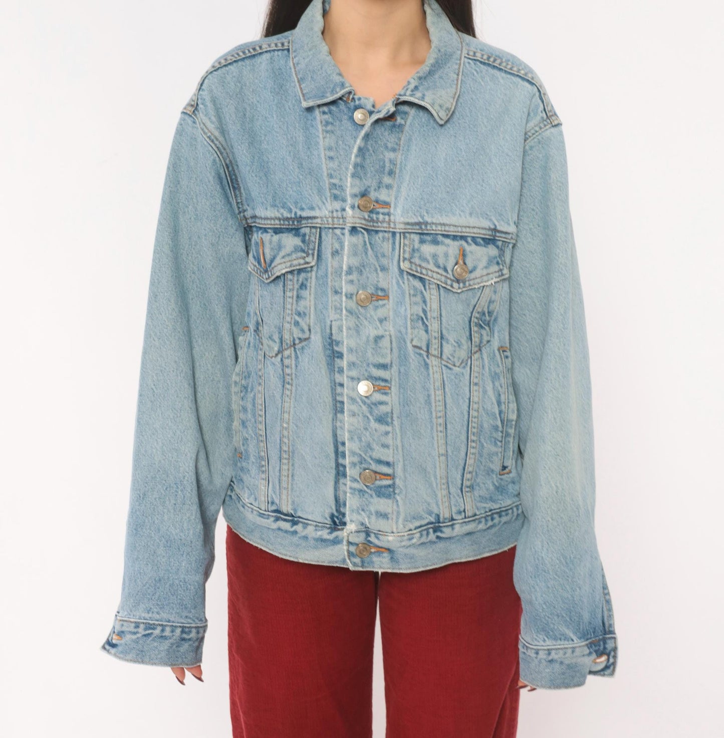 90s Gap Blue Jeans Light Wash Denim Trucker Jacket Small S