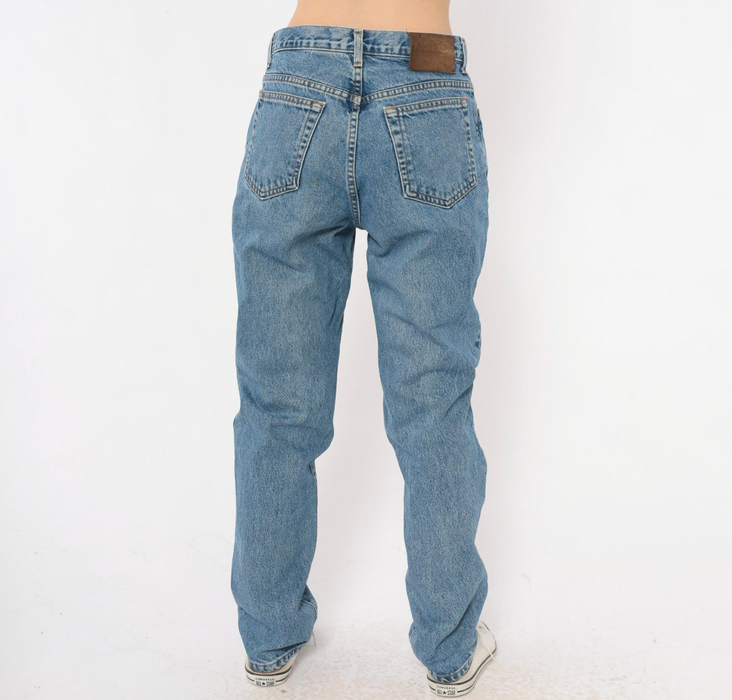 90s Calvin Klein High-Waist Straight Jeans Medium Wash Blue Small S