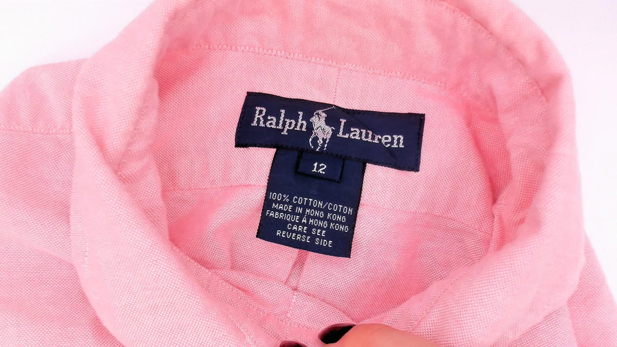 90s Ralph Lauren Pink Cotton Oxford Button Down Shirt Extra Large XL