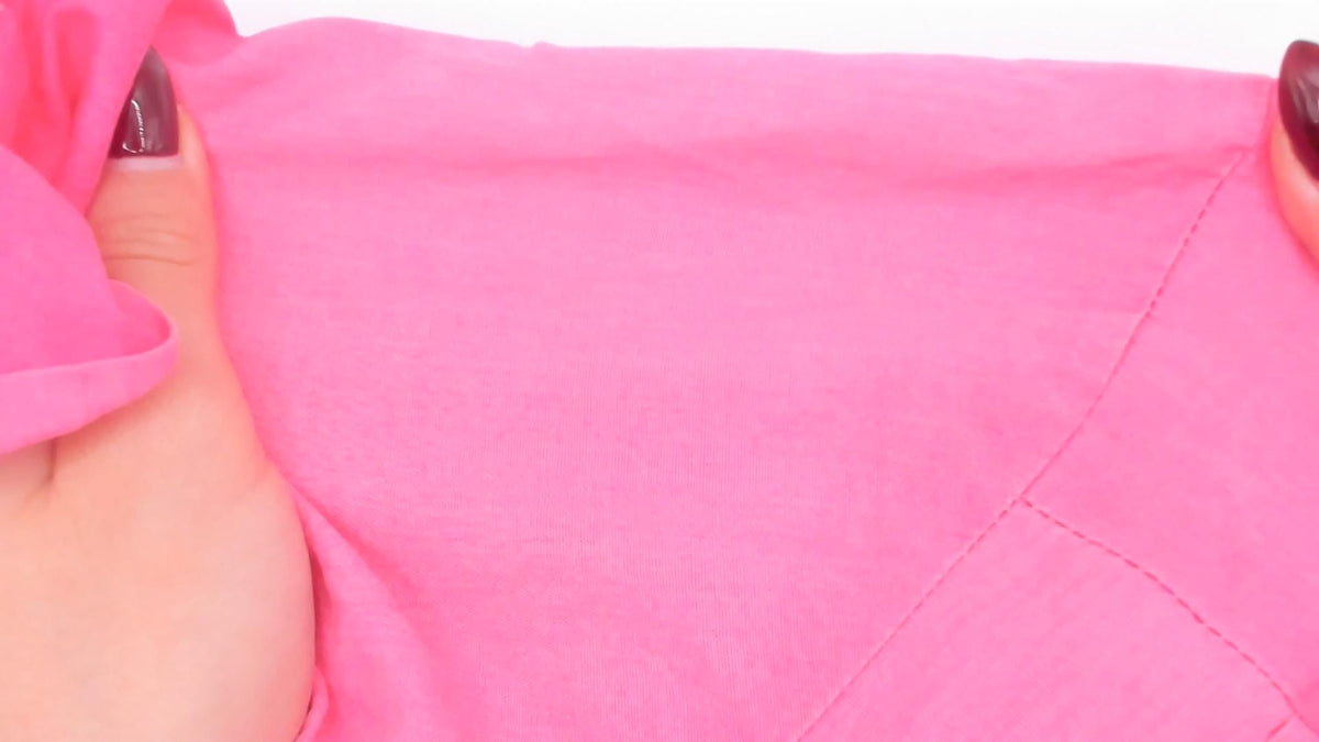 60s Pink Cotton Shirtdress Knife Pleated Knee-Length Button Front Small