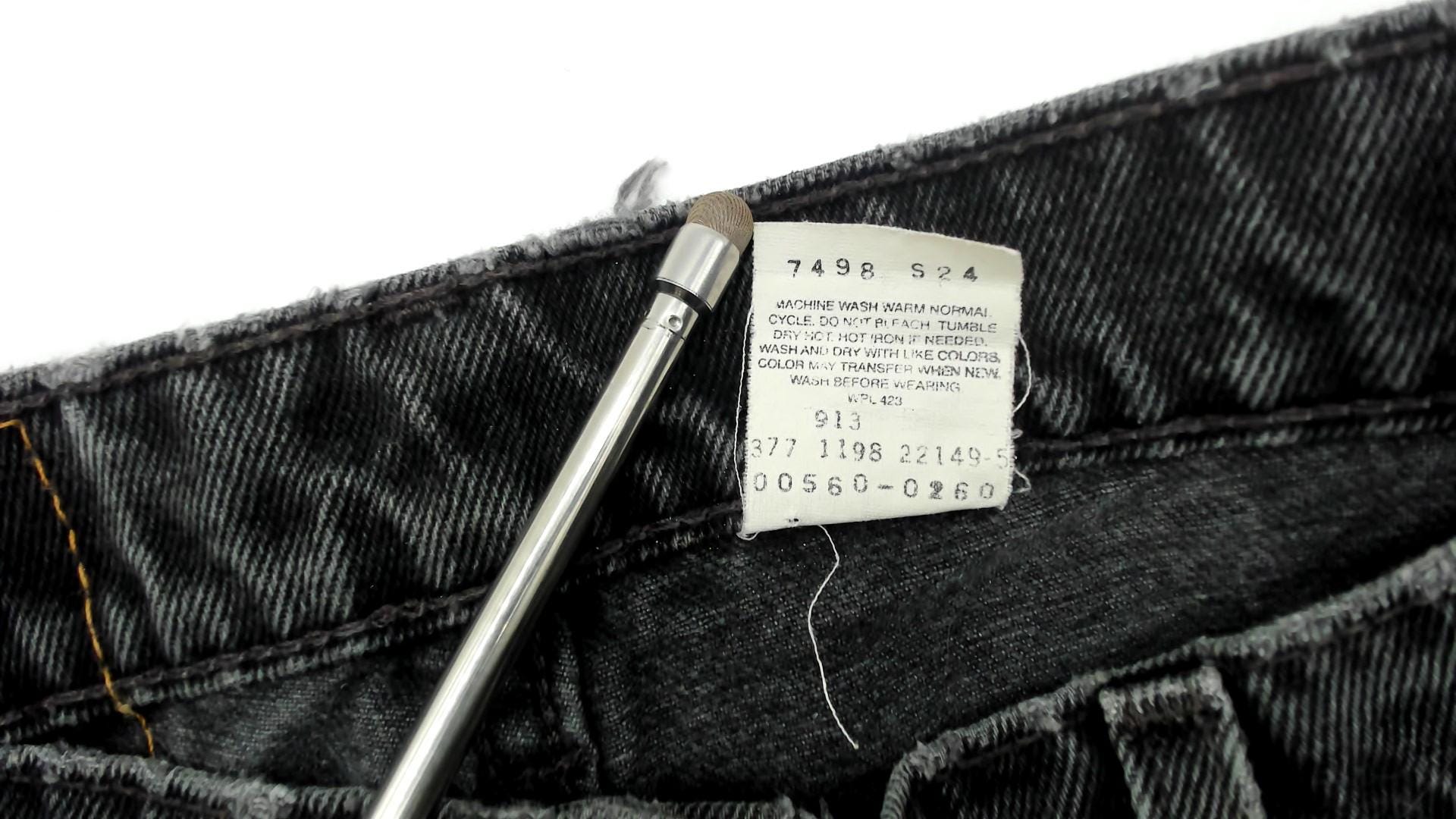 90s Levi's 560 Black Denim Jeans High Waist Relaxed Fit 32x30