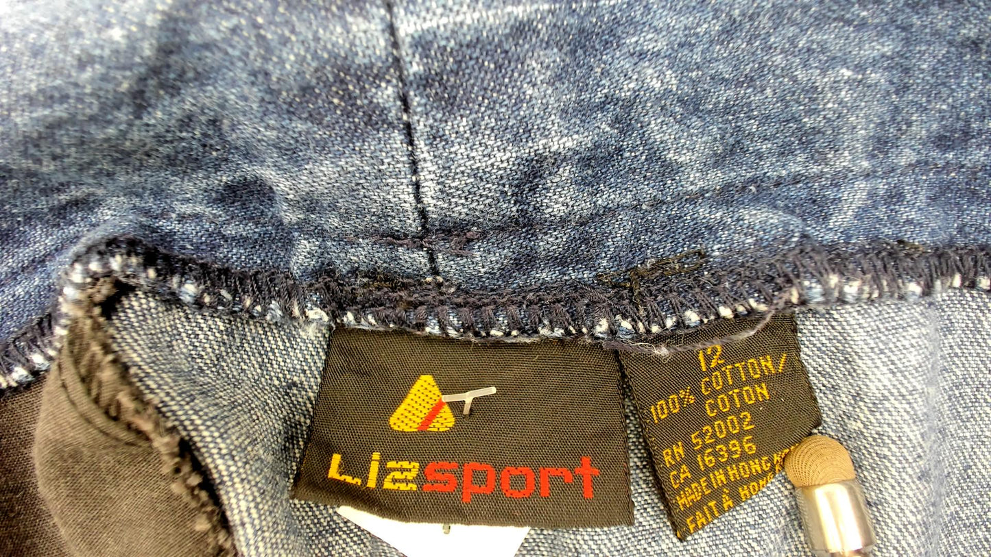 90s Liz Claiborne Pleated Jean Shorts Blue Denim High Waisted Medium