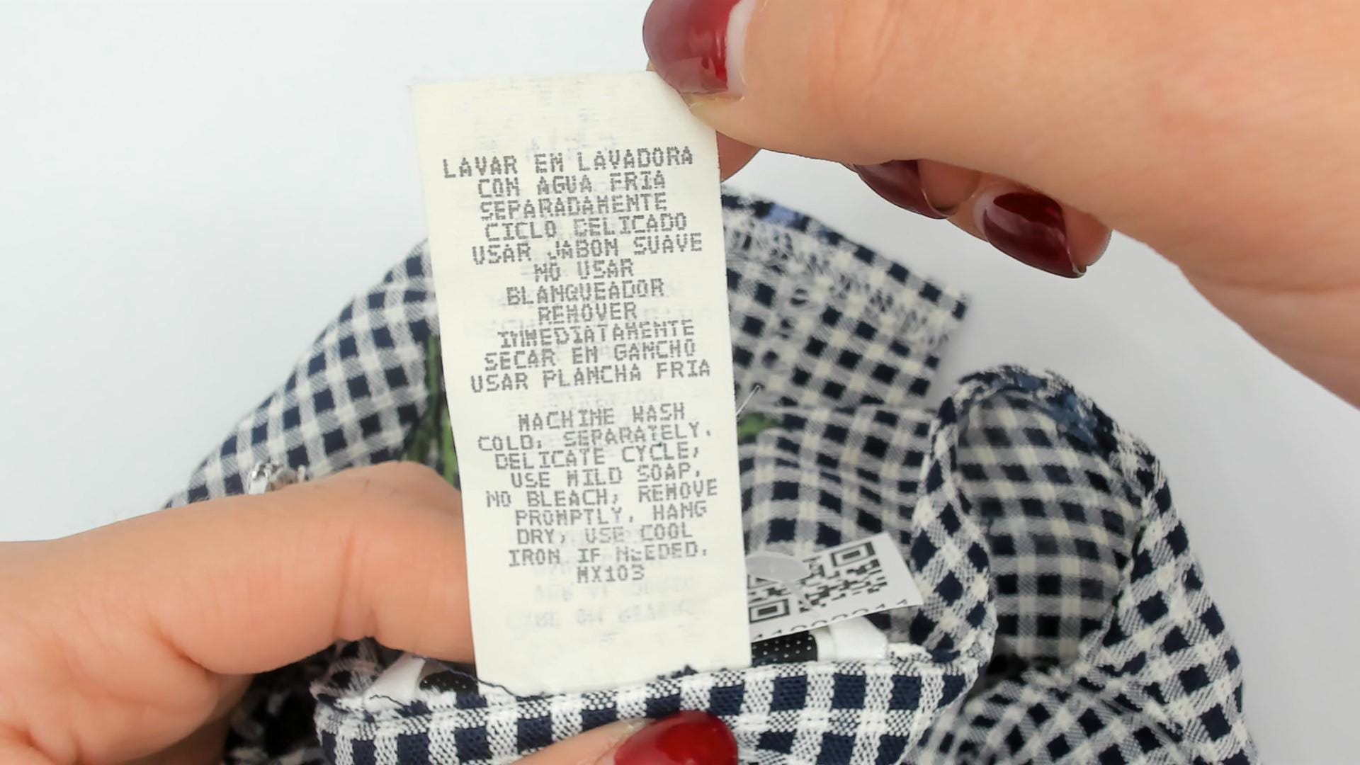 90s Jadyn T Gingham Tunic Black White Floral Embroidered Small