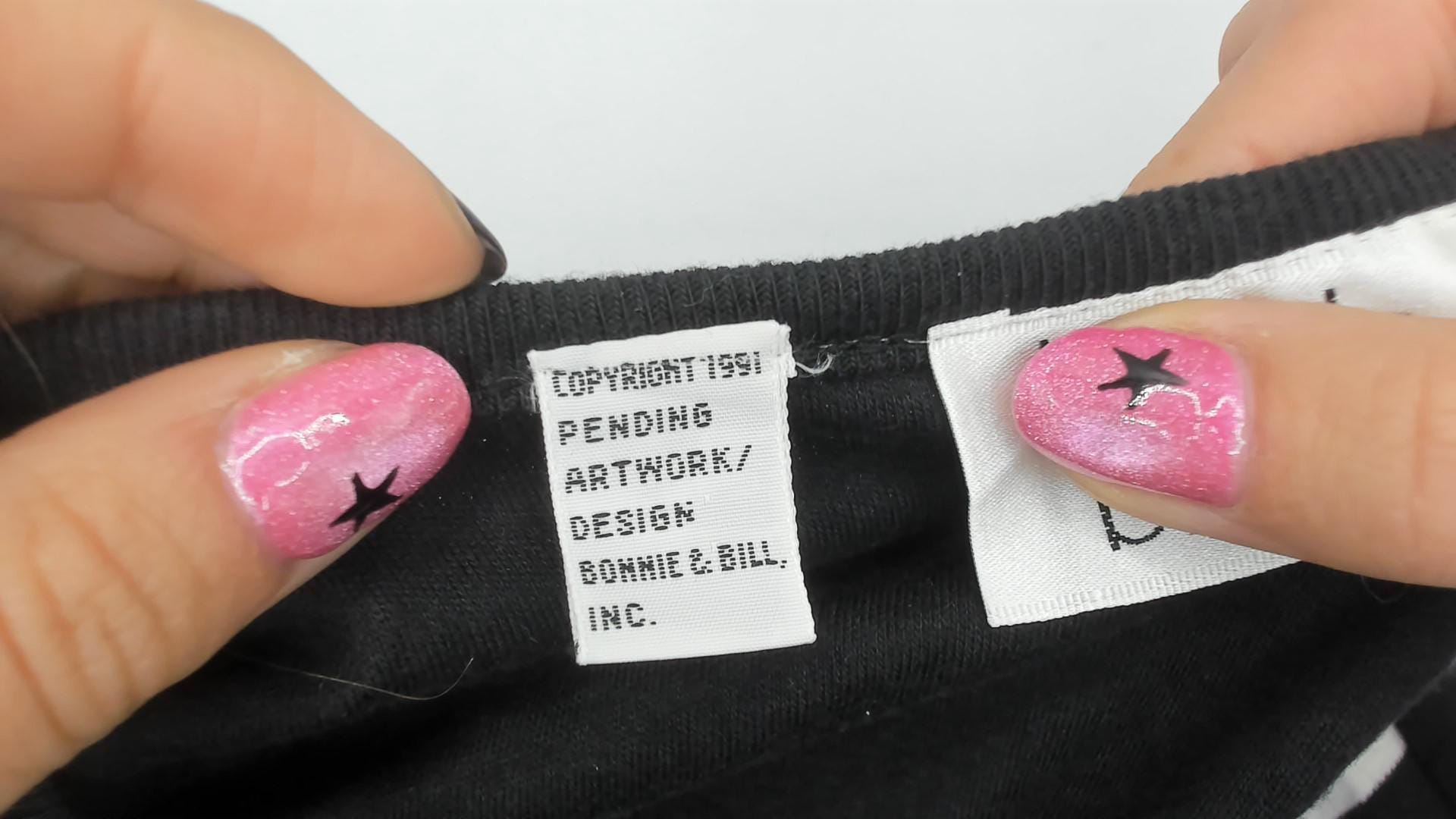 90s Bonnie and Bill Colorblock Sweatshirt Geometric Studs Black Blue Yellow Large