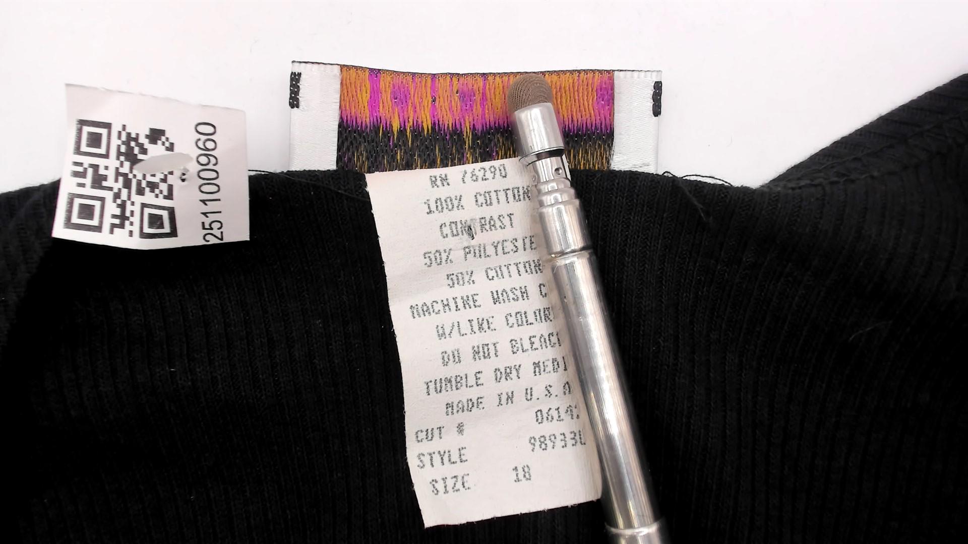 90s Diana Marco Denim Dress Black Chambray Two Tone Belted Extra Large XL