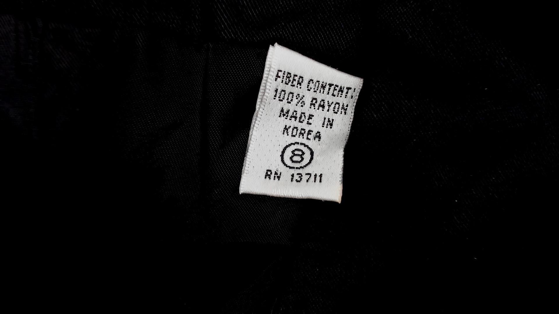 90s Valerie Stevens Black Button-Front V-Neck Knee-Length Shift Dress Medium