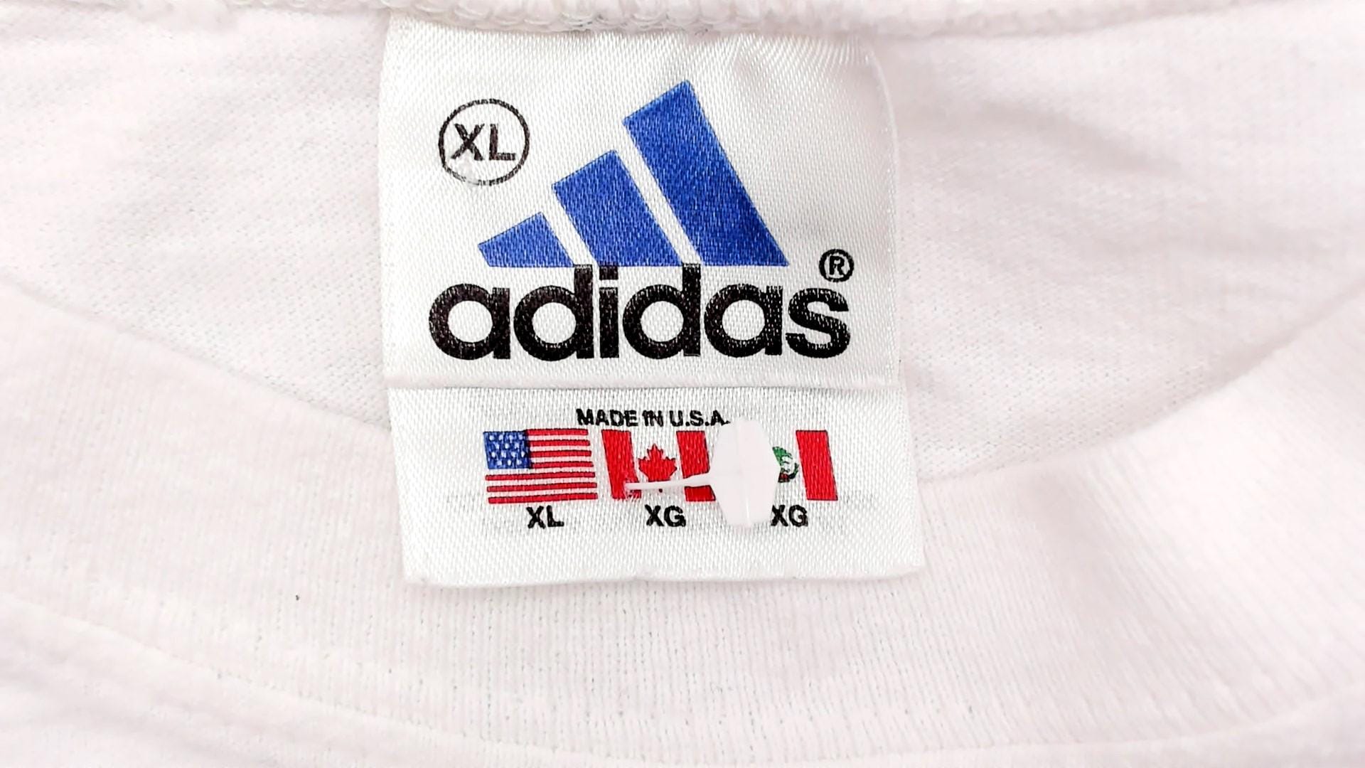 Y2K Adidas Basketball Tank Top White Cotton Sleeveless Jersey Extra Large XL
