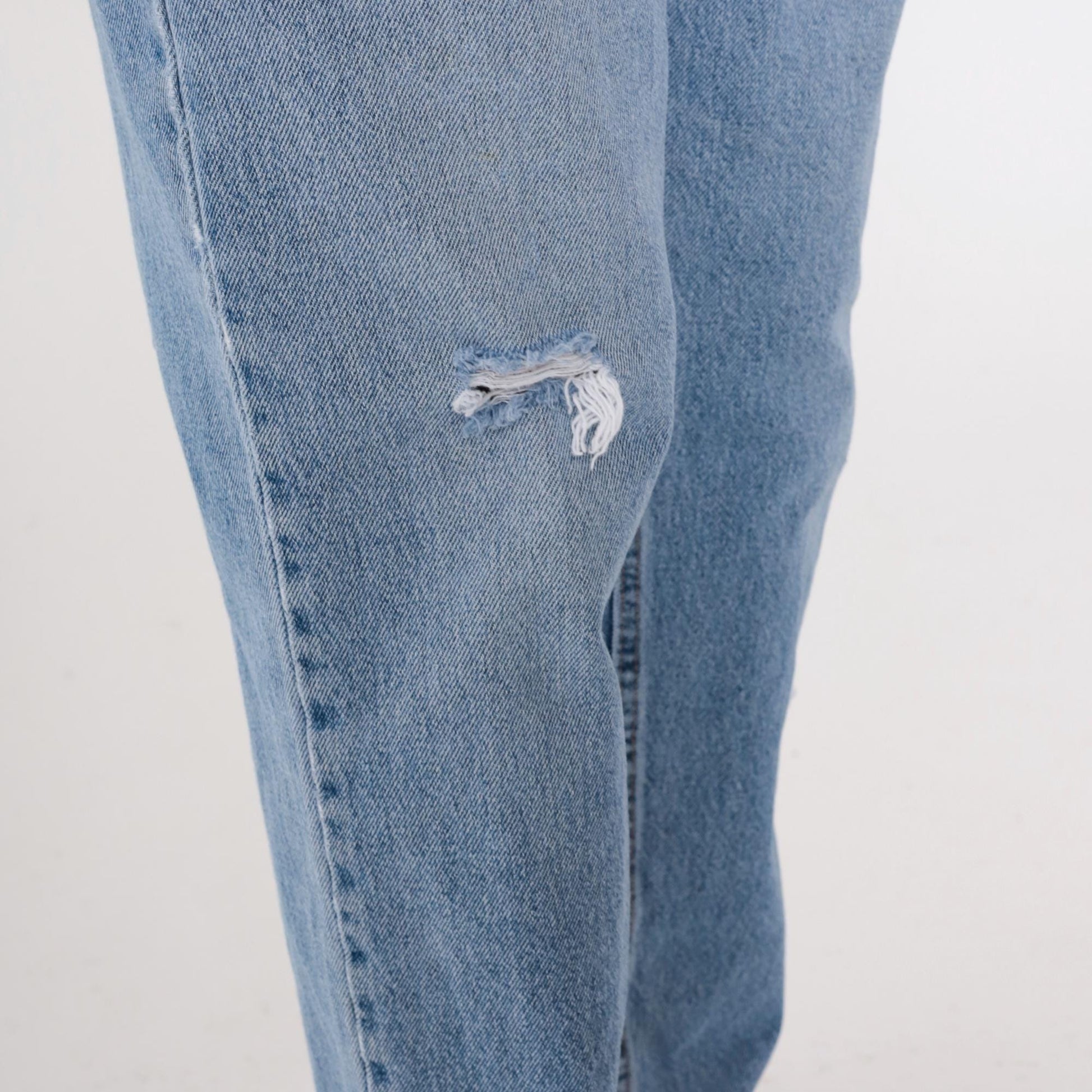 90s Old Navy Light Wash Distressed Jeans High Waist Straight Leg Medium