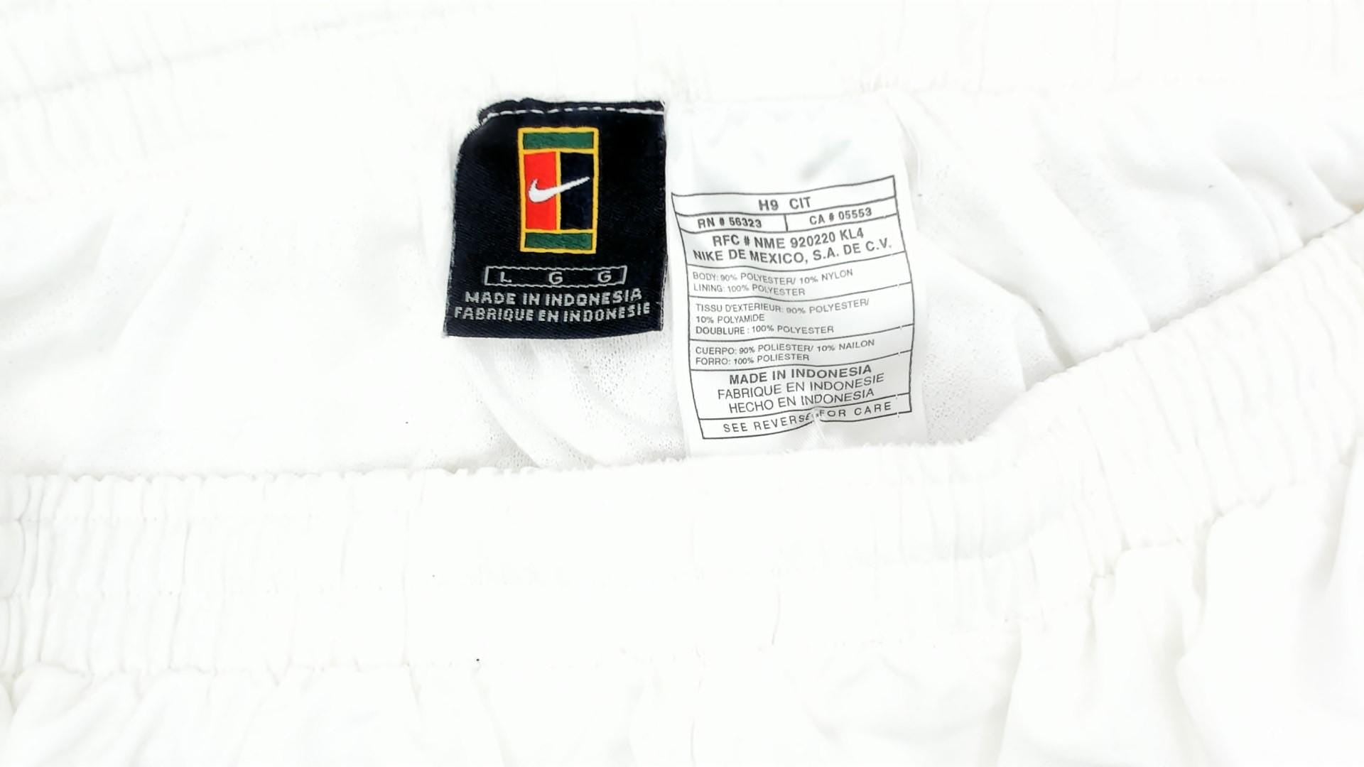 90s Nike White Athletic Shorts Elastic Waist Embroidered Logo Large L