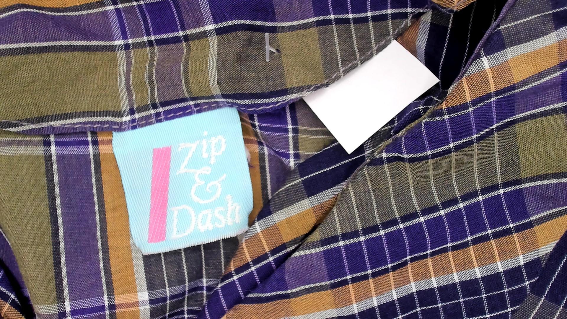 80s Zip N Dash Plaid Shift Dress Collared Pockets Navy Olive Extra Large