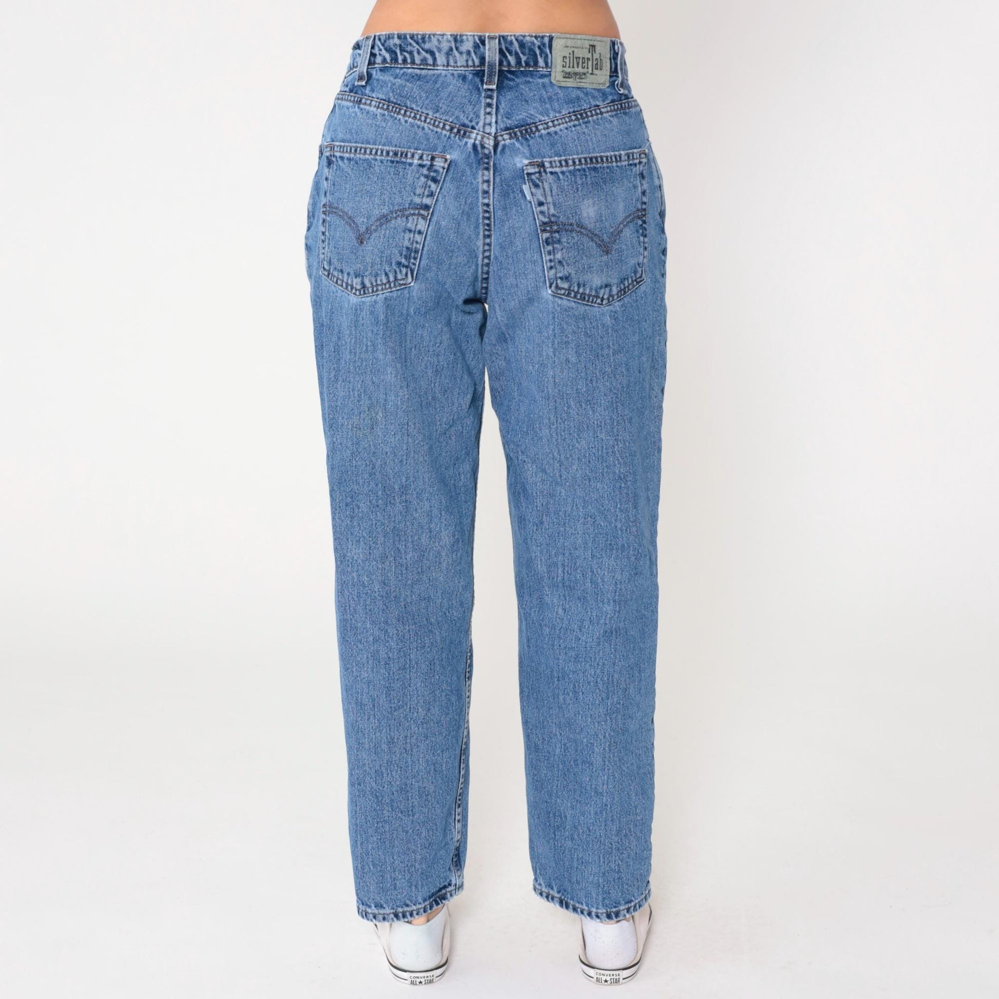 90s Levi's SilverTab Loose Straight Denim Light Wash High Rise W32 L30