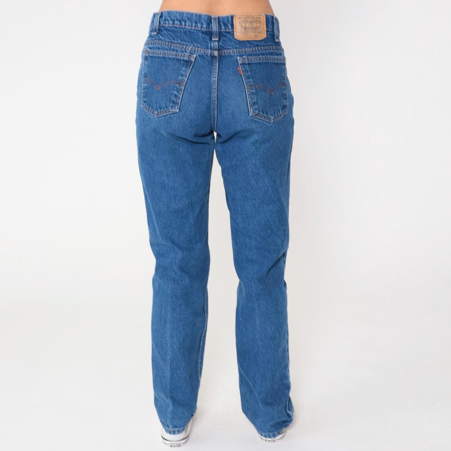 90s Levi's Medium Blue Denim High Waist Straight Leg Jeans W34 L34