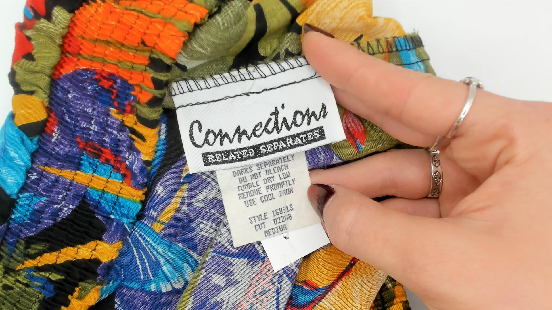 90s Connections Tropical Floral Shorts High Waist Botanical Print Medium M