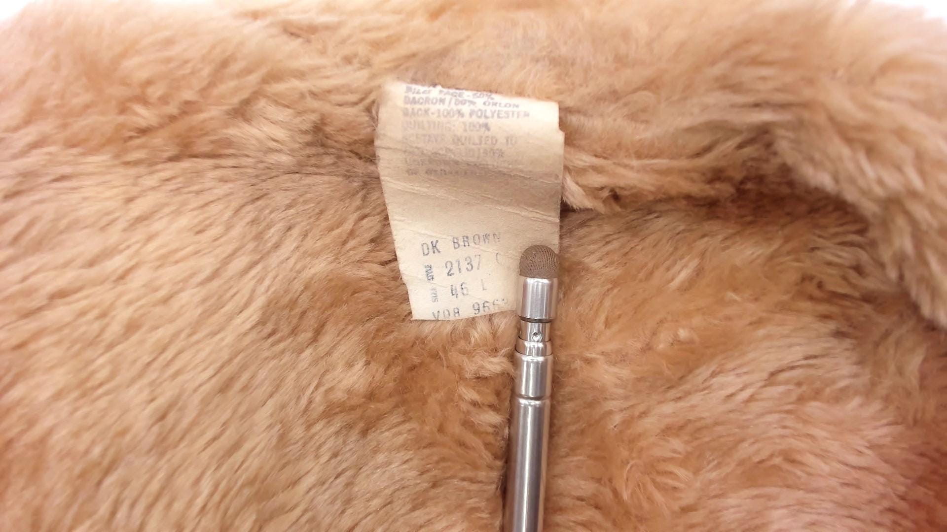 70s JC Penney Brown Suede Sherpa Jacket Western Rancher Coat Extra Large XL