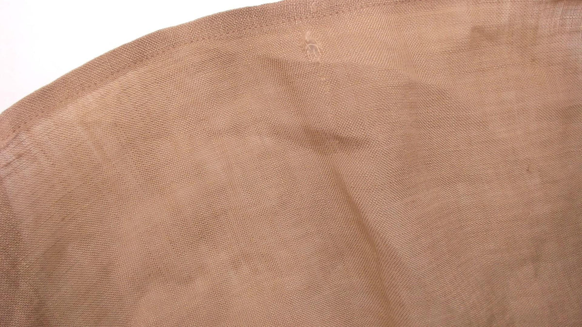 Calvin Klein 80s Tan Button-Up Shirt Pointed Collar Chest Pockets Small
