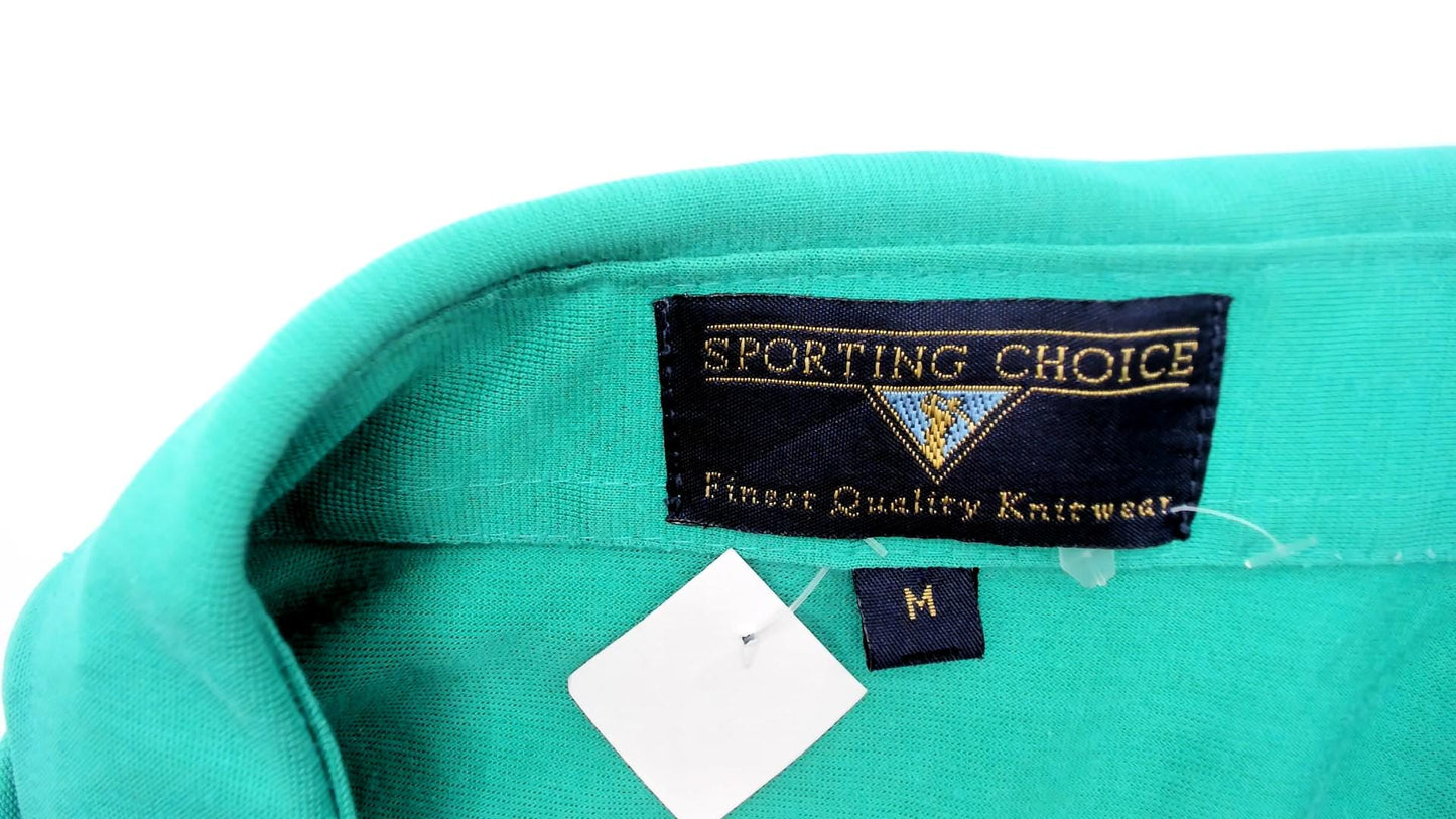 90s Sporting Choice British Open St. Andrews Golf Polo Teal Medium M