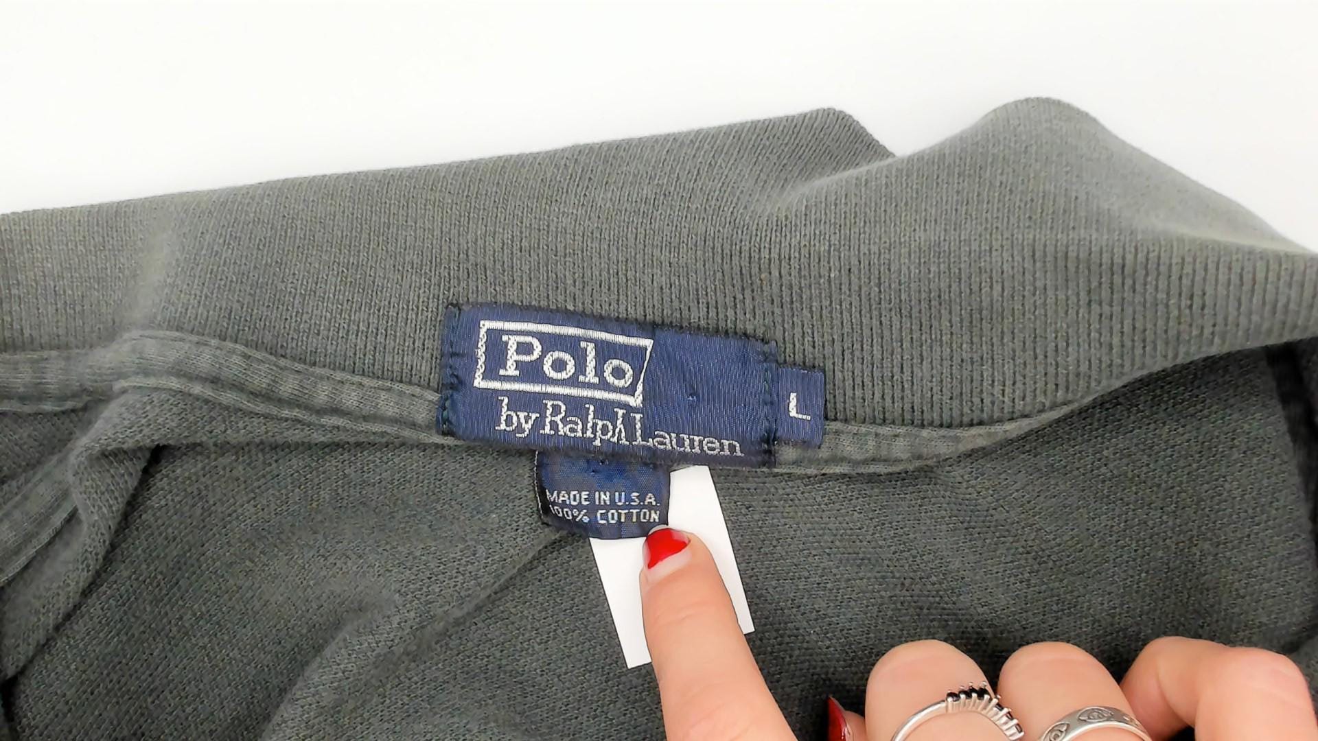 90s Polo Ralph Lauren Forest Green Cotton Pique Polo Shirt Large L