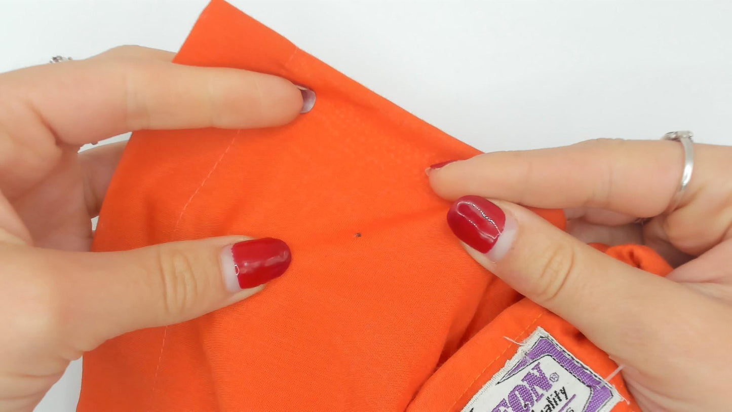 70s Odeon Burnt Orange Button-Up Shirt Pointed Collar Short Sleeve Medium