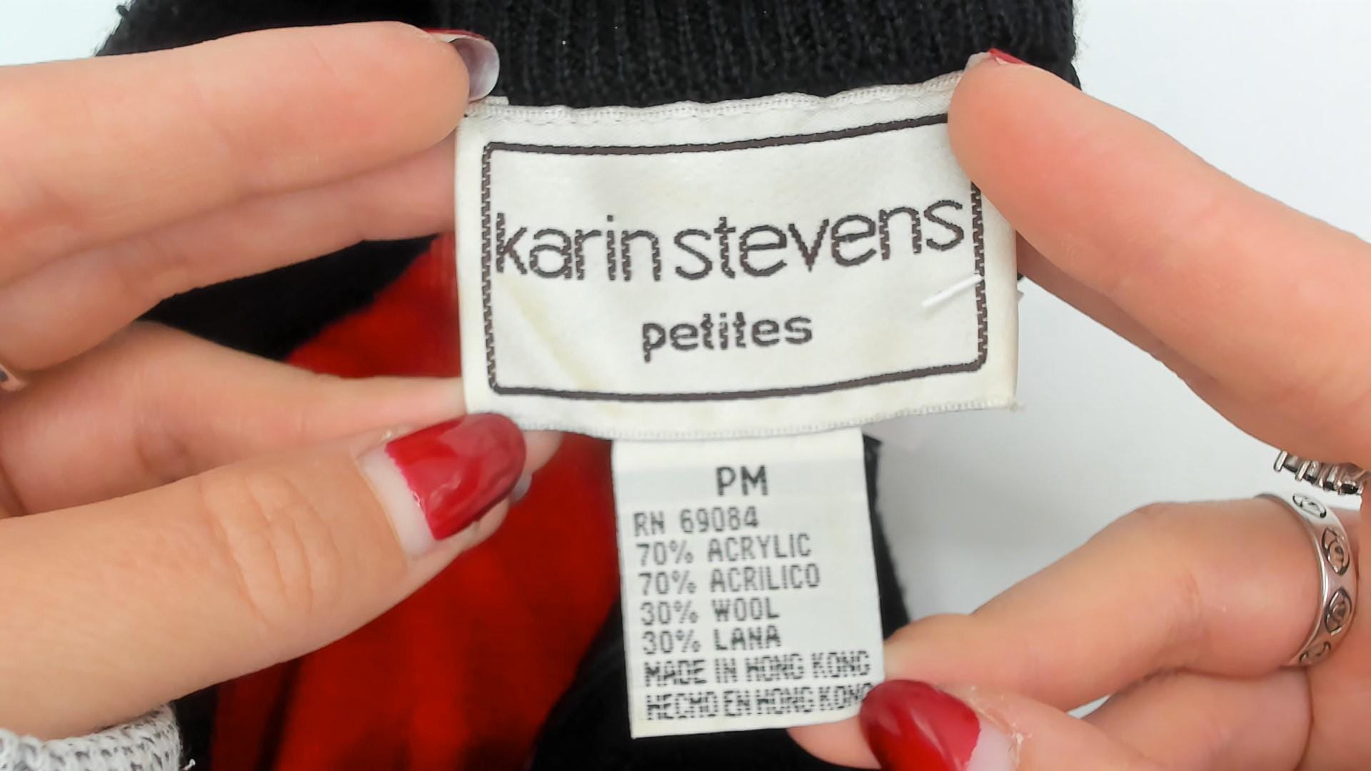 80s Karin Stevens Color Block Mini Dress Red Mustard Mock Neck Medium