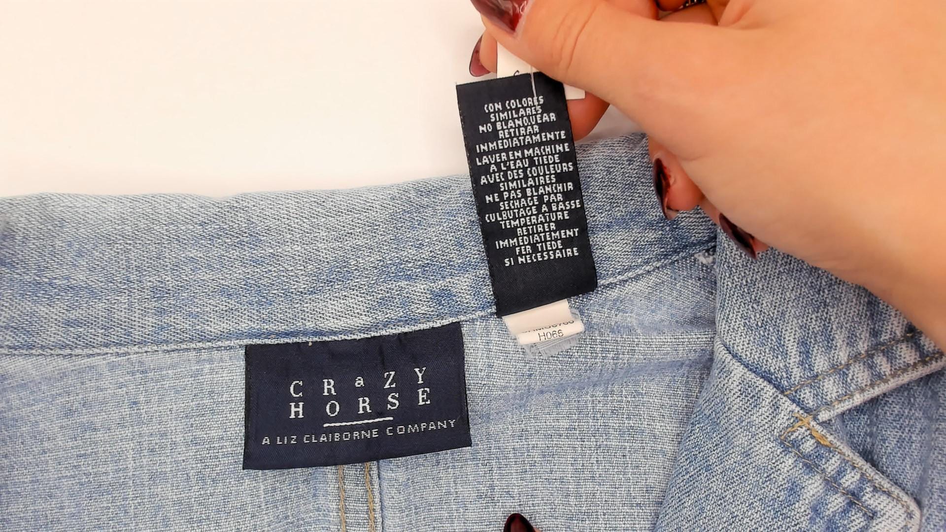 2000s Crazy Horse Light Wash Denim Blazer Notched Lapel Cotton Medium M