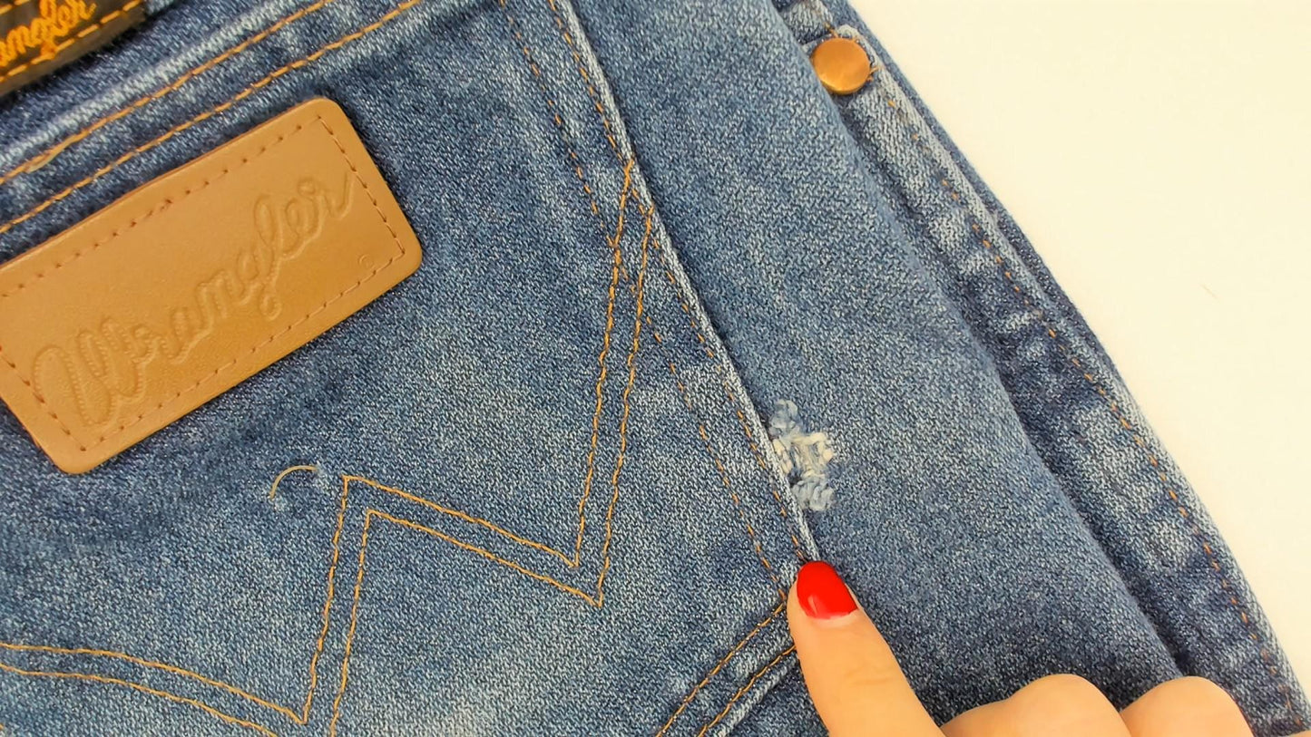 90s Wrangler Cowboy Cut Jeans Medium Wash Straight Leg Cotton 33x30 Large