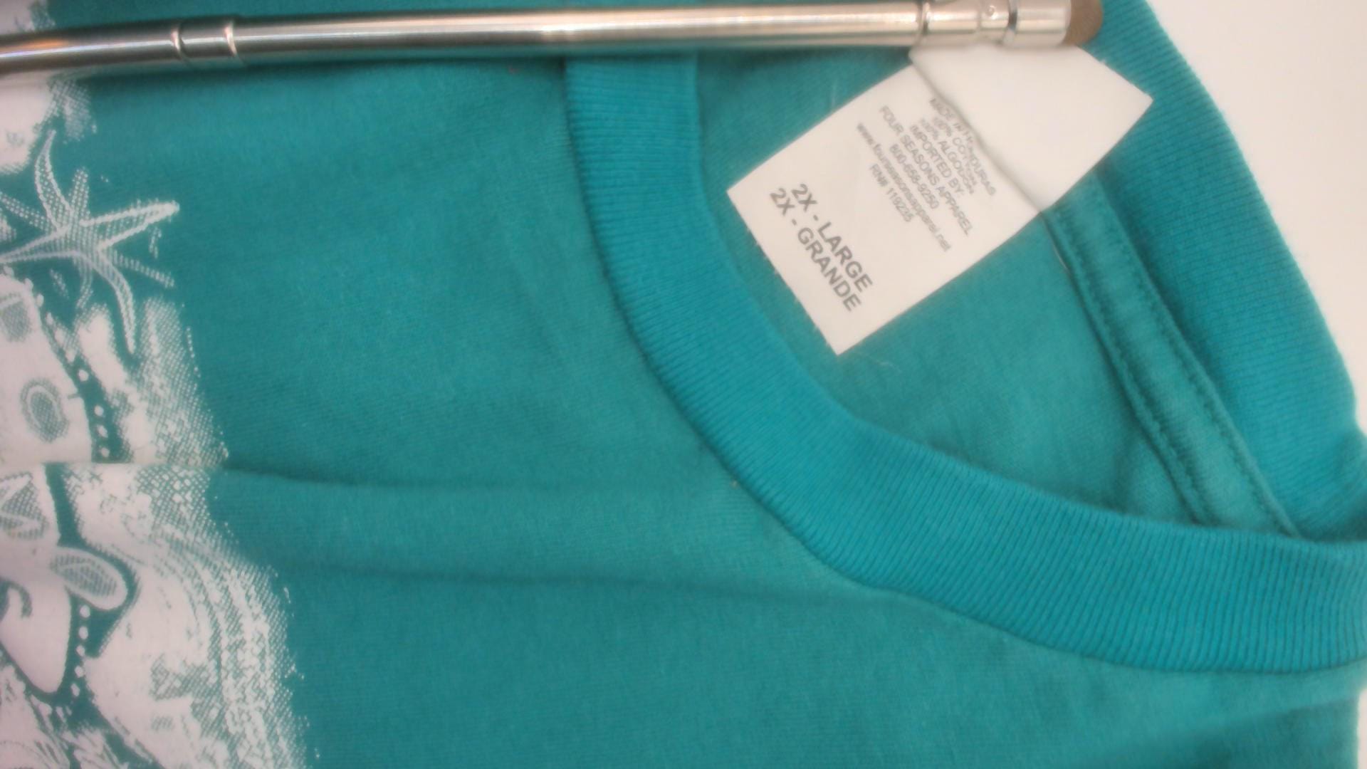90s Suna Las Vegas Skyline Teal Graphic Tee Plus Size XXL