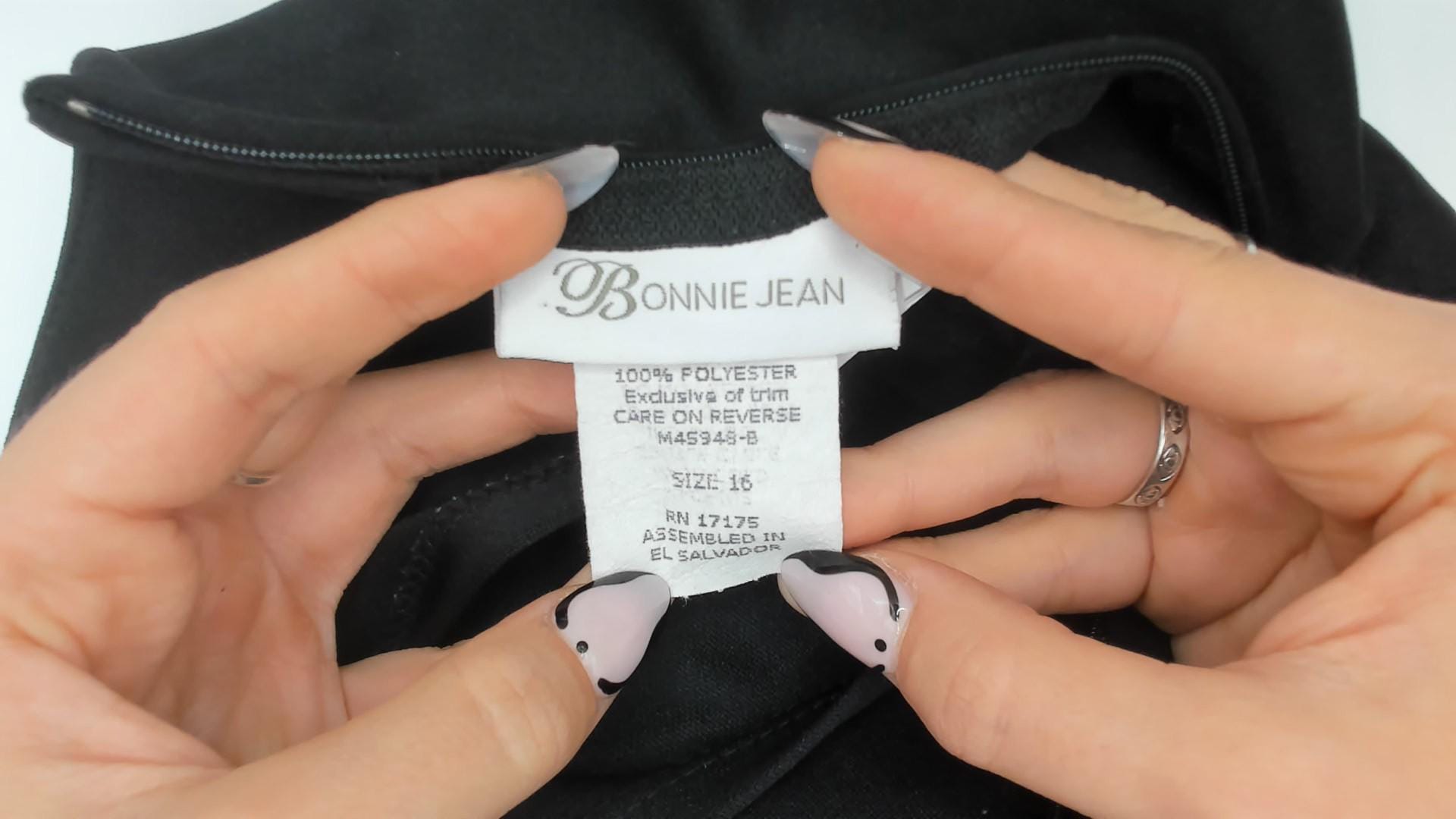 Y2K Bonnie Jean Black Pink Mod Shift Dress Colorblock Mini Small S