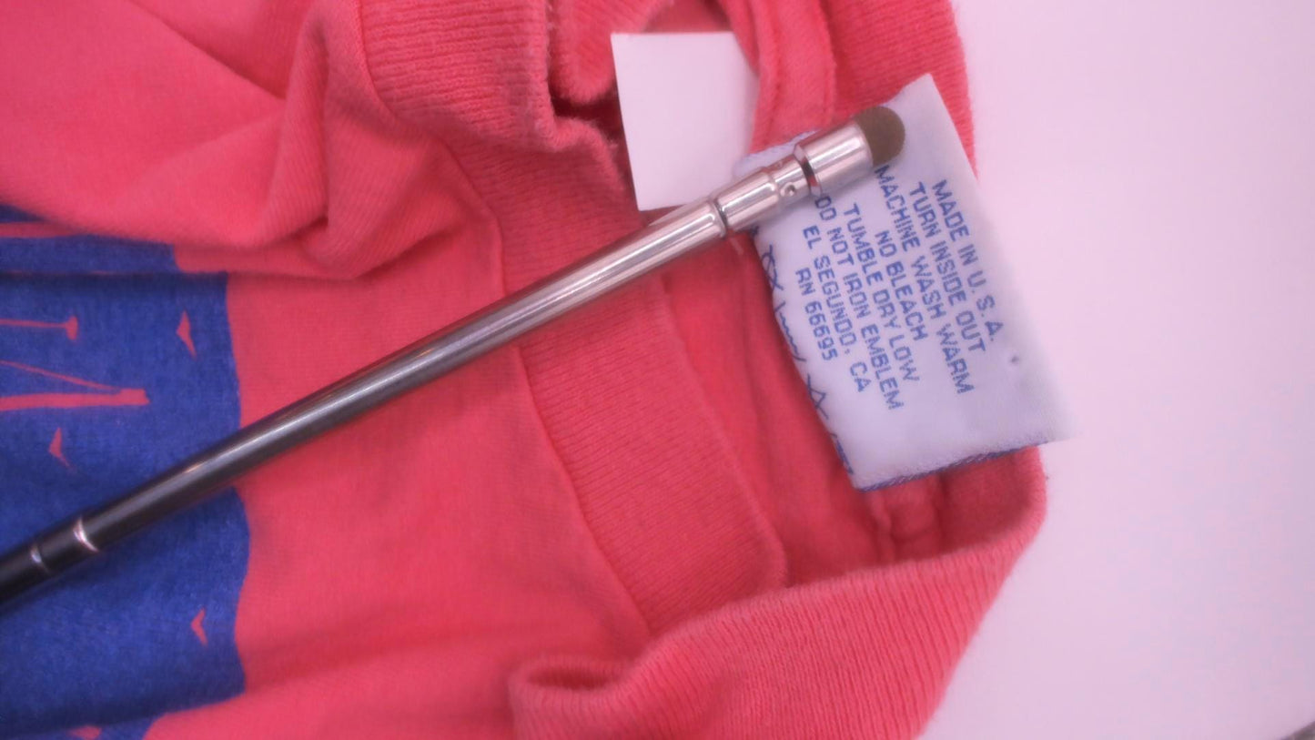 90s Eyecatcher Sportswear Cleveland Marina Tee Coral Pink Sailboat Graphic Extra Large XL