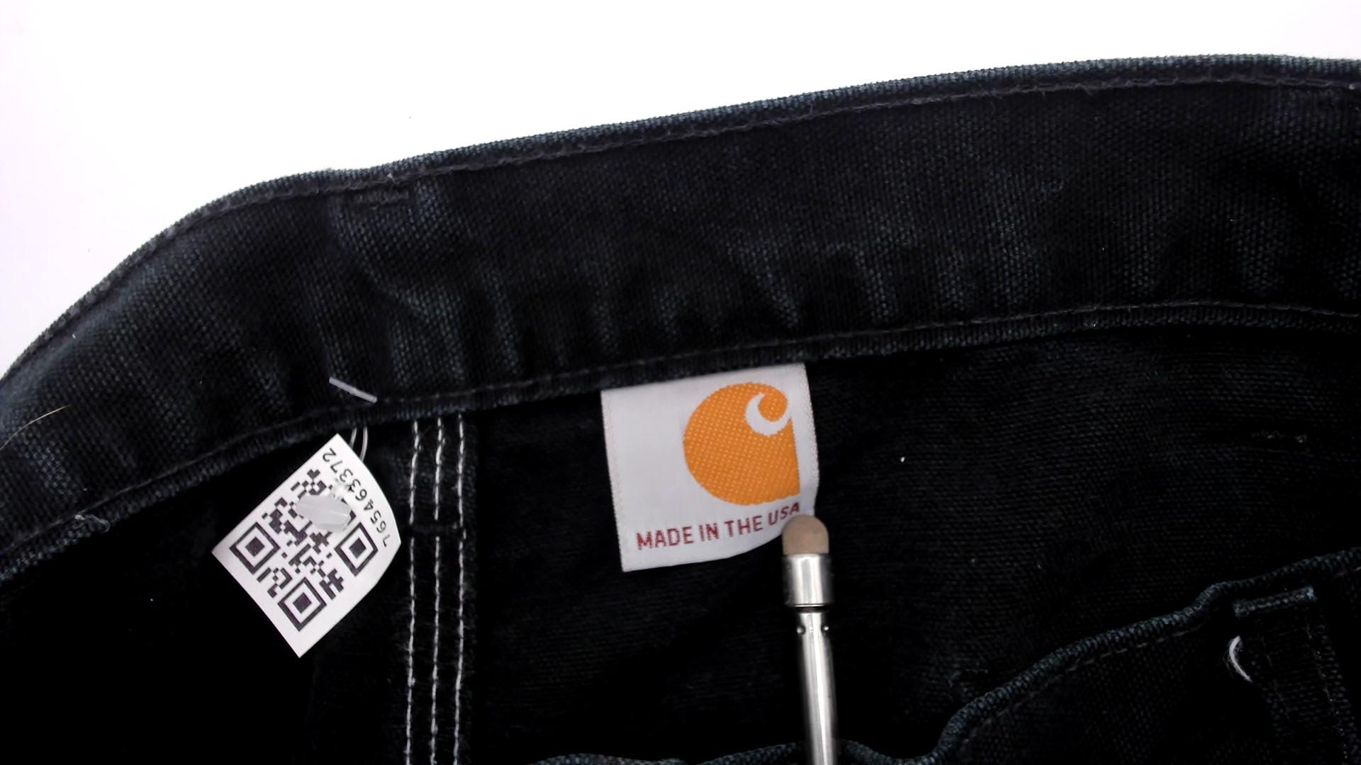 Carhartt Double Knee Canvas Carpenter Pants Black 38x29
