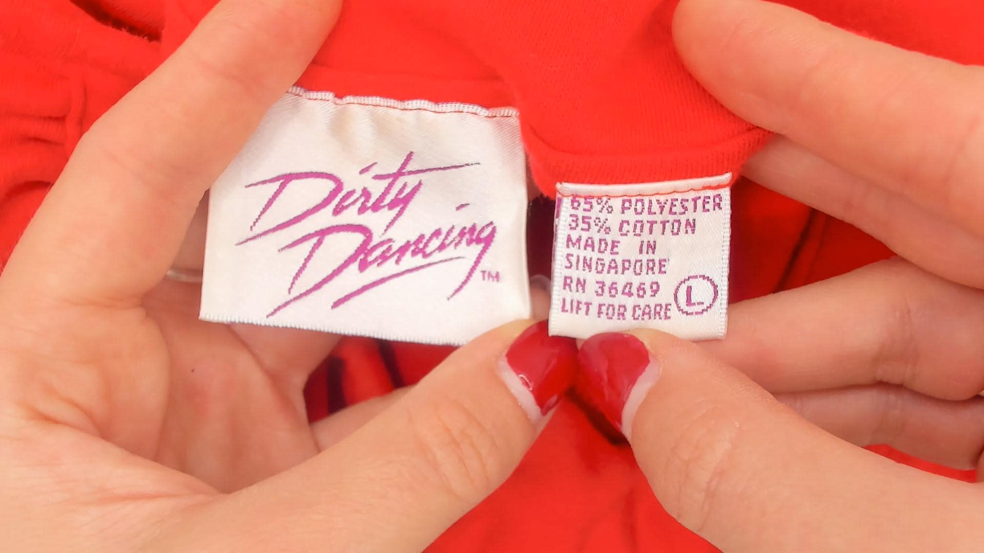 90s Dirty Dancing Red Button Front Blouse Cowl Neck Cap Sleeve Fitted Large L