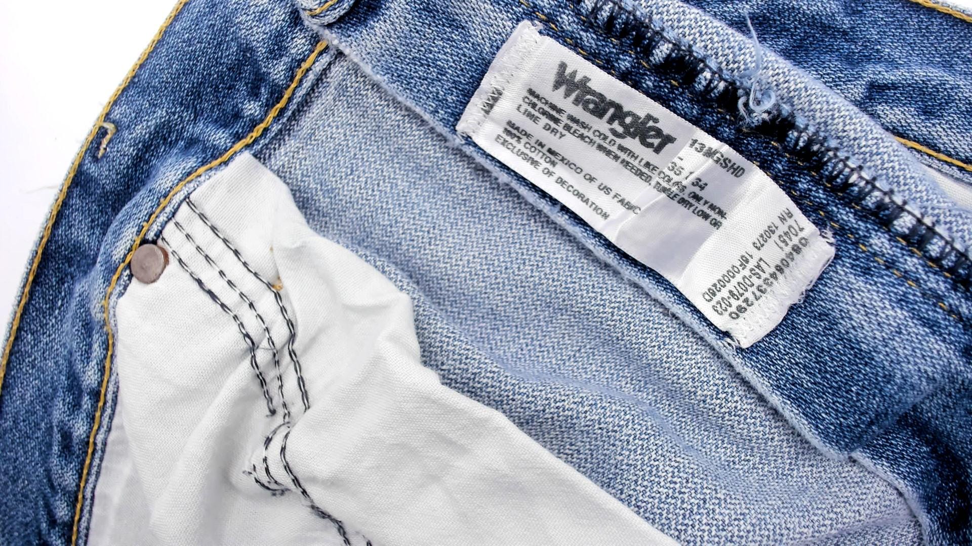 90s Wrangler Medium Wash Straight Leg Jeans High Rise Blue Denim 35x34