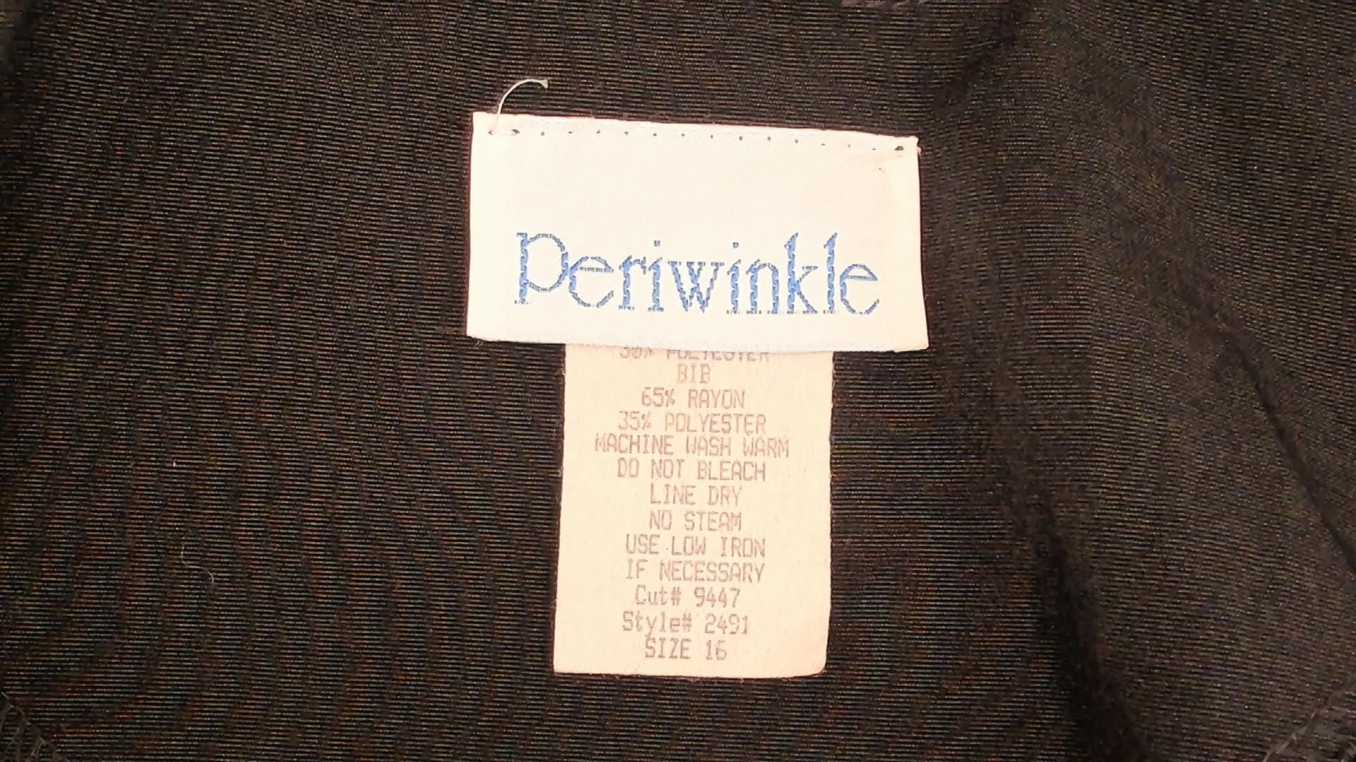 90s Periwinkle Black Midi Dress Gold Button V Neck Short Sleeve Large L