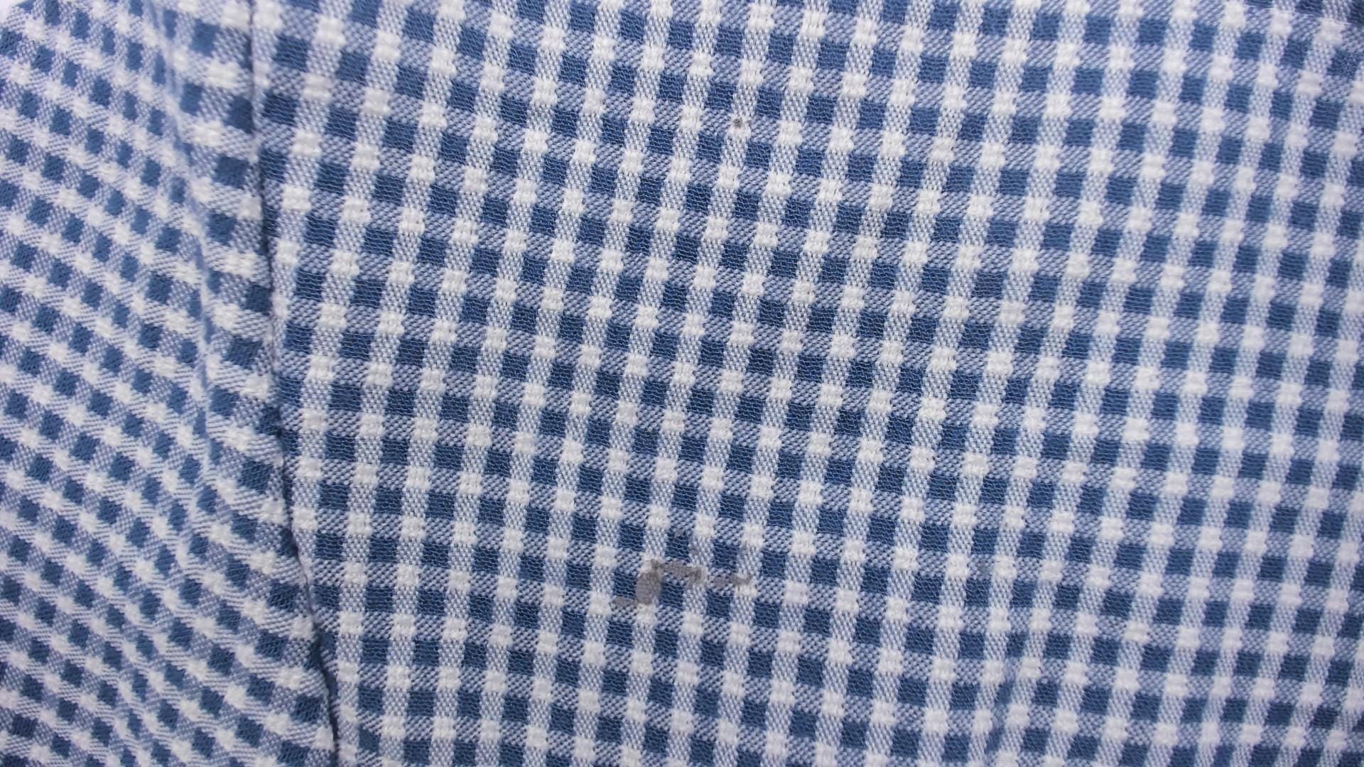 90s Especially Yours Gingham Mini Dress Blue White Lace-Up Back Medium
