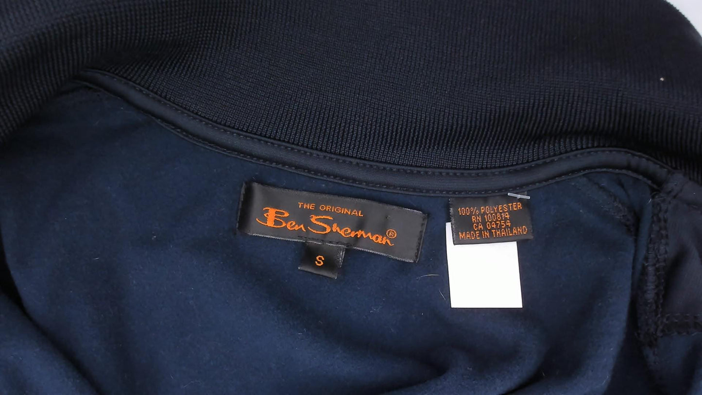 Ben Sherman Navy Track Jacket Y2K Striped Zip Windbreaker Small