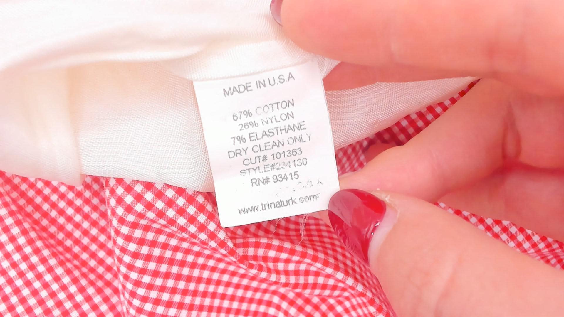 Trina Turk 2000s Gingham Halter Dress Red White Sweetheart Neckline Medium M