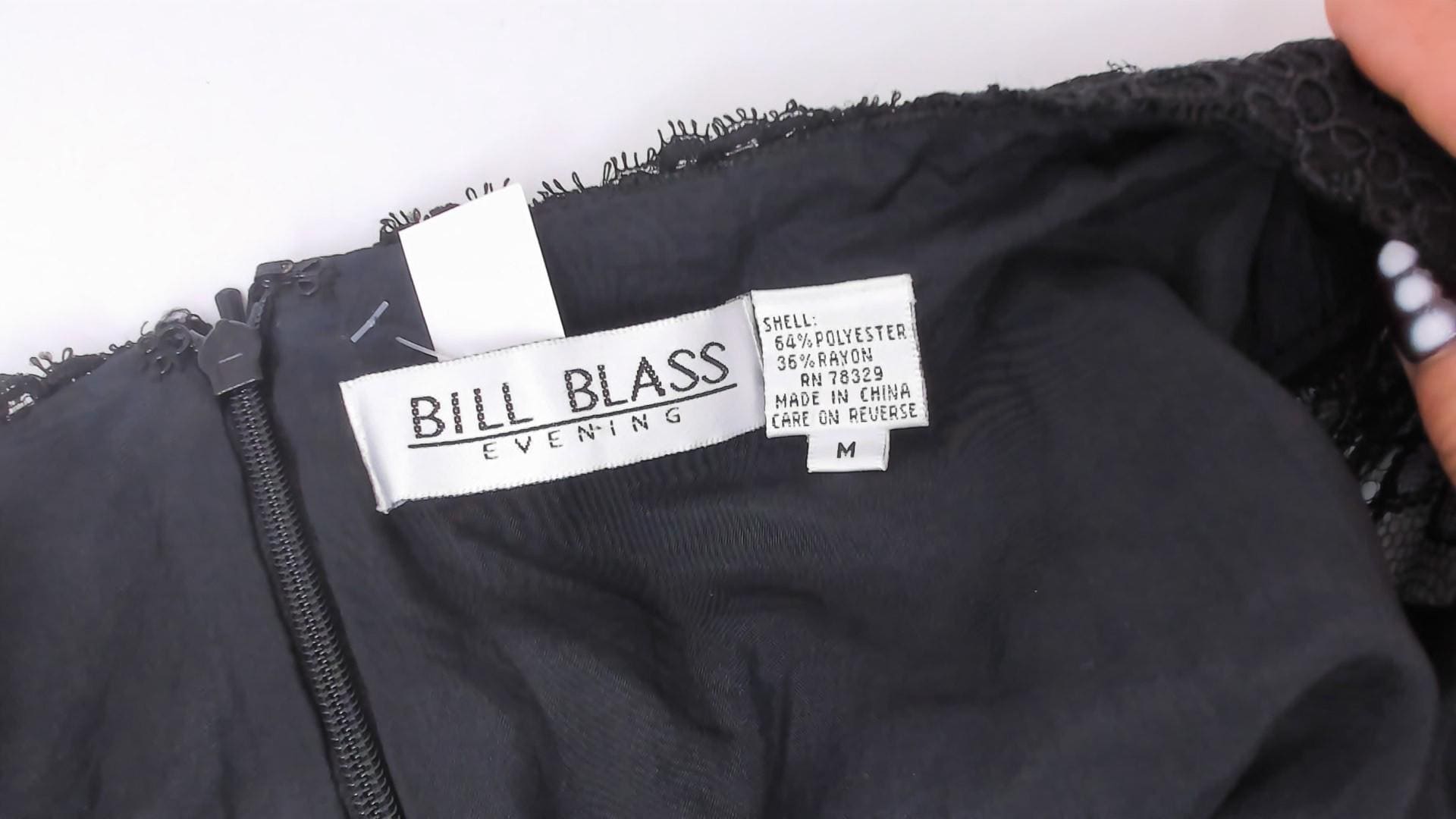 90s Bill Blass Black Lace Bodysuit Deep V Wrap Front Eyelash Trim Medium M