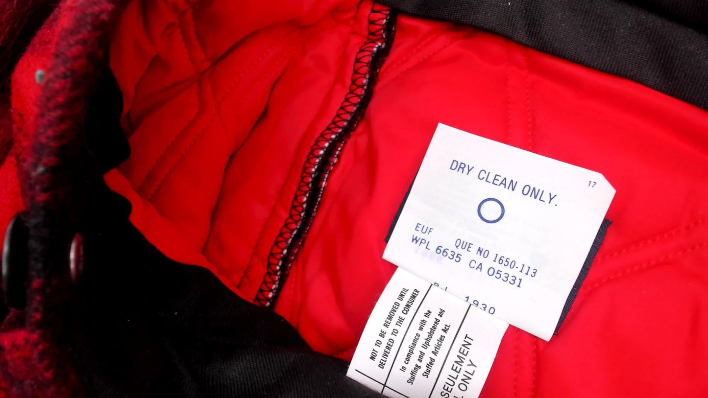 Woolrich Buffalo Plaid Wool Pants 80s Red Black Straight Leg Extra Large XL