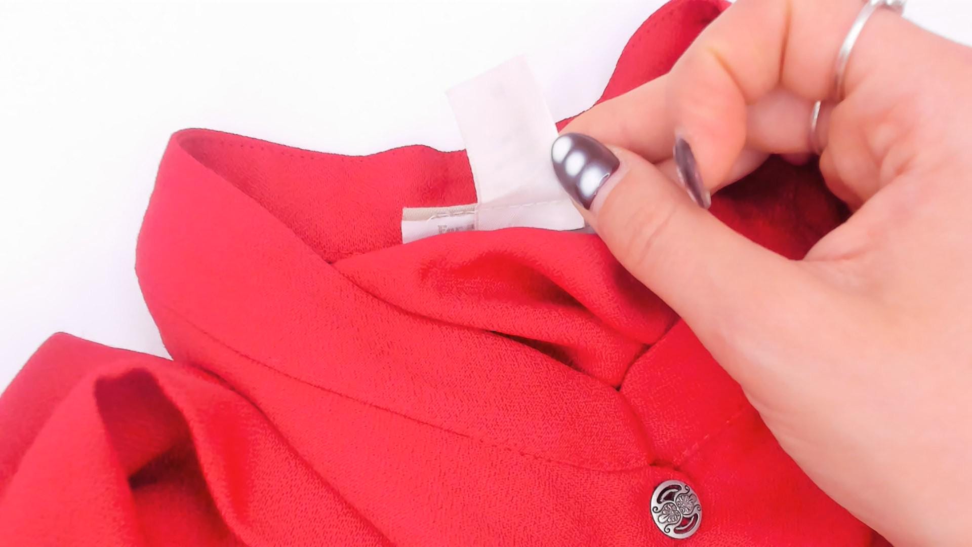 90s Coldwater Creek Cranberry Midi Dress Mandarin Collar Button Front Medium