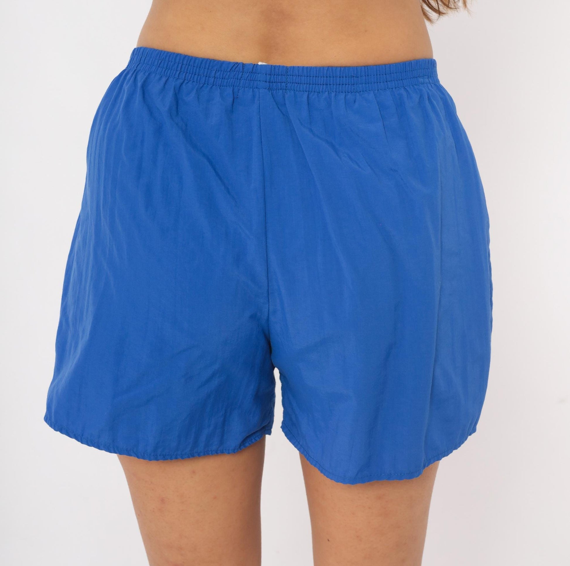 80s Moving Comfort Cobalt Running Shorts Nylon Athletic Small
