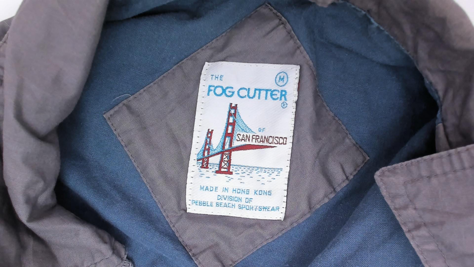 80s Fog Cutter Grey Utility Vest Cotton Zip Cargo Pockets Medium