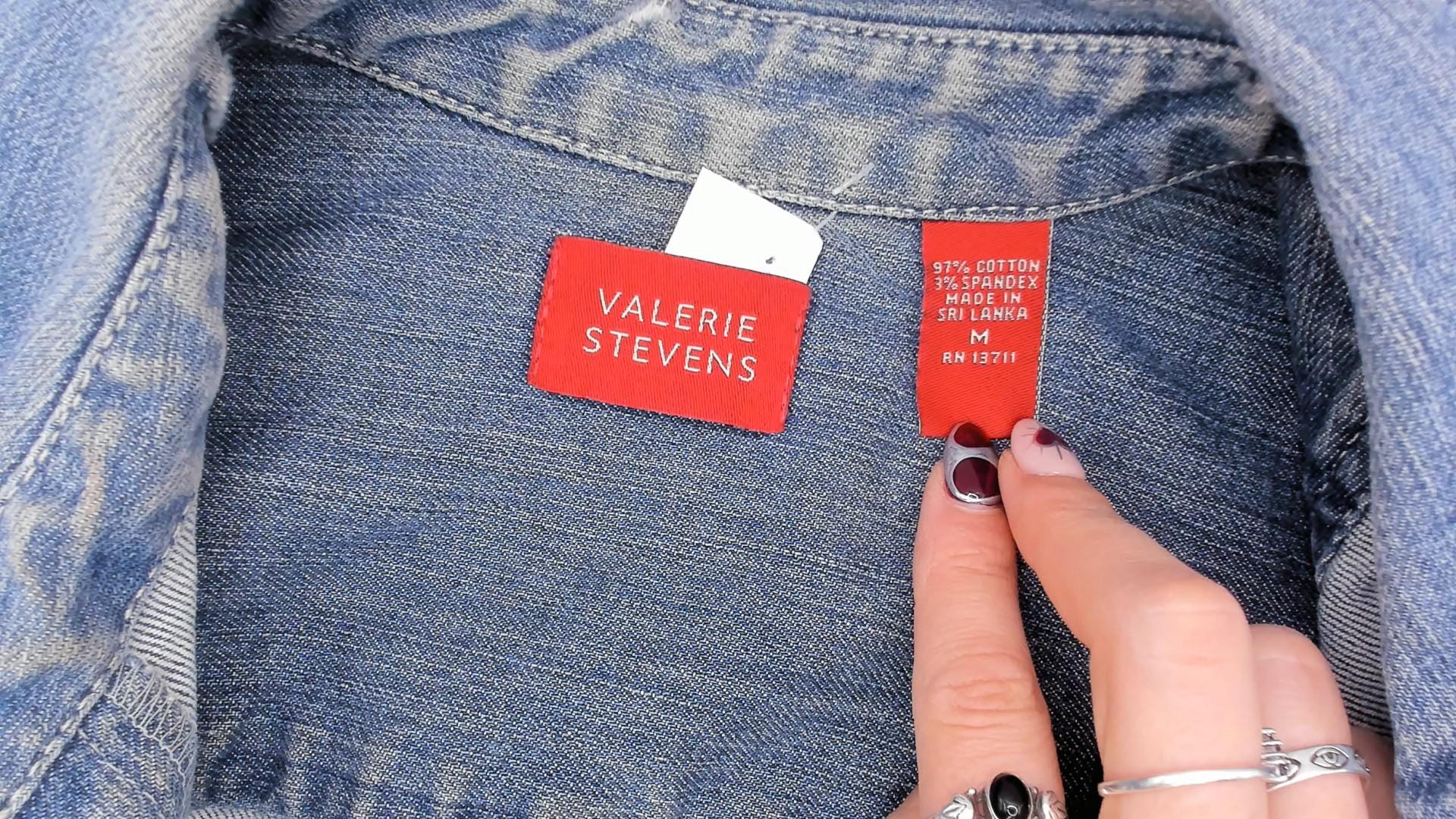 00s Valerie Stevens Patchwork Denim Maxi Dress Bandana Gingham Red Navy Medium