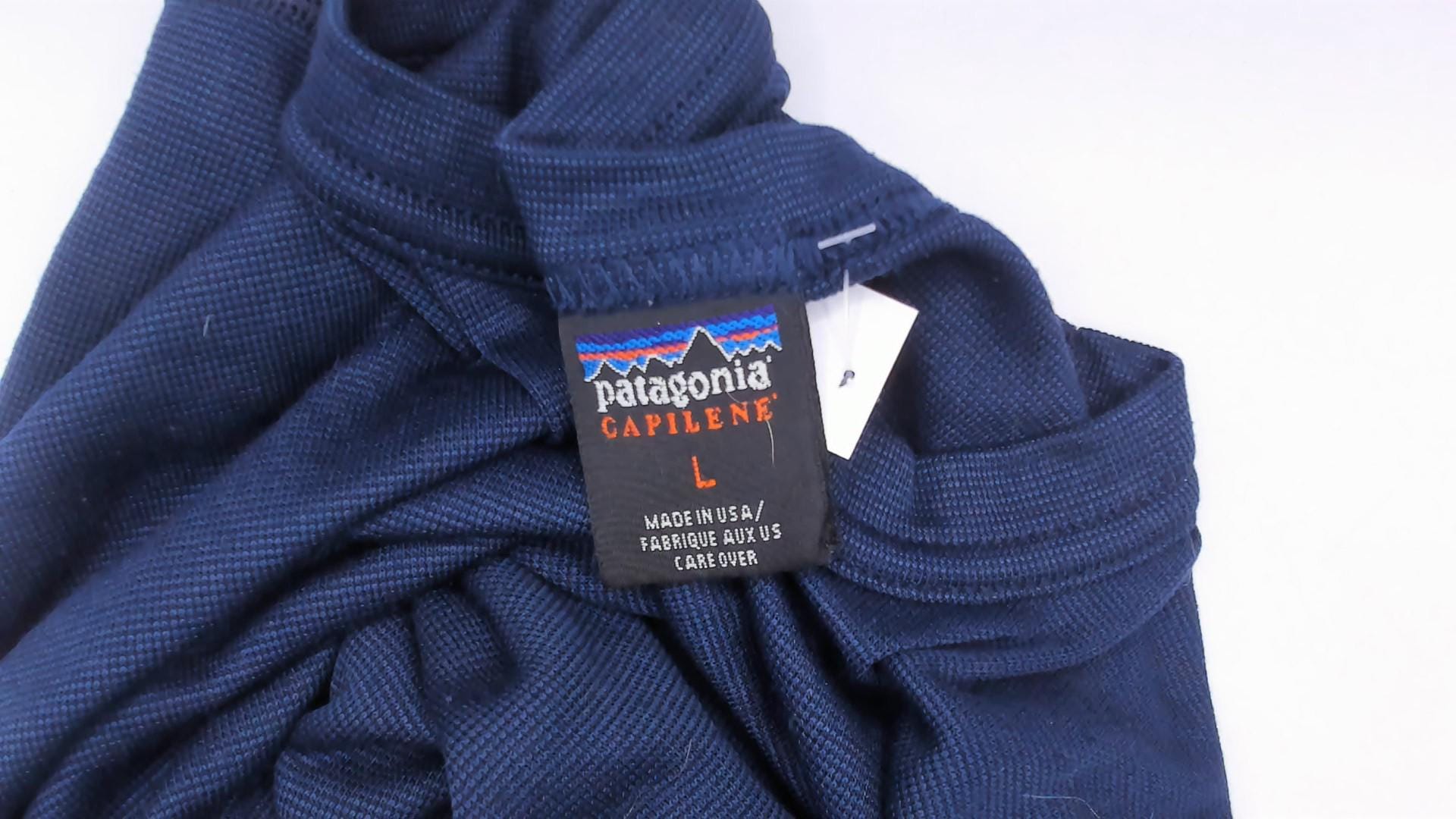 Y2K Patagonia Navy Crew Neck Tee Short Sleeve Solid Plain Large L