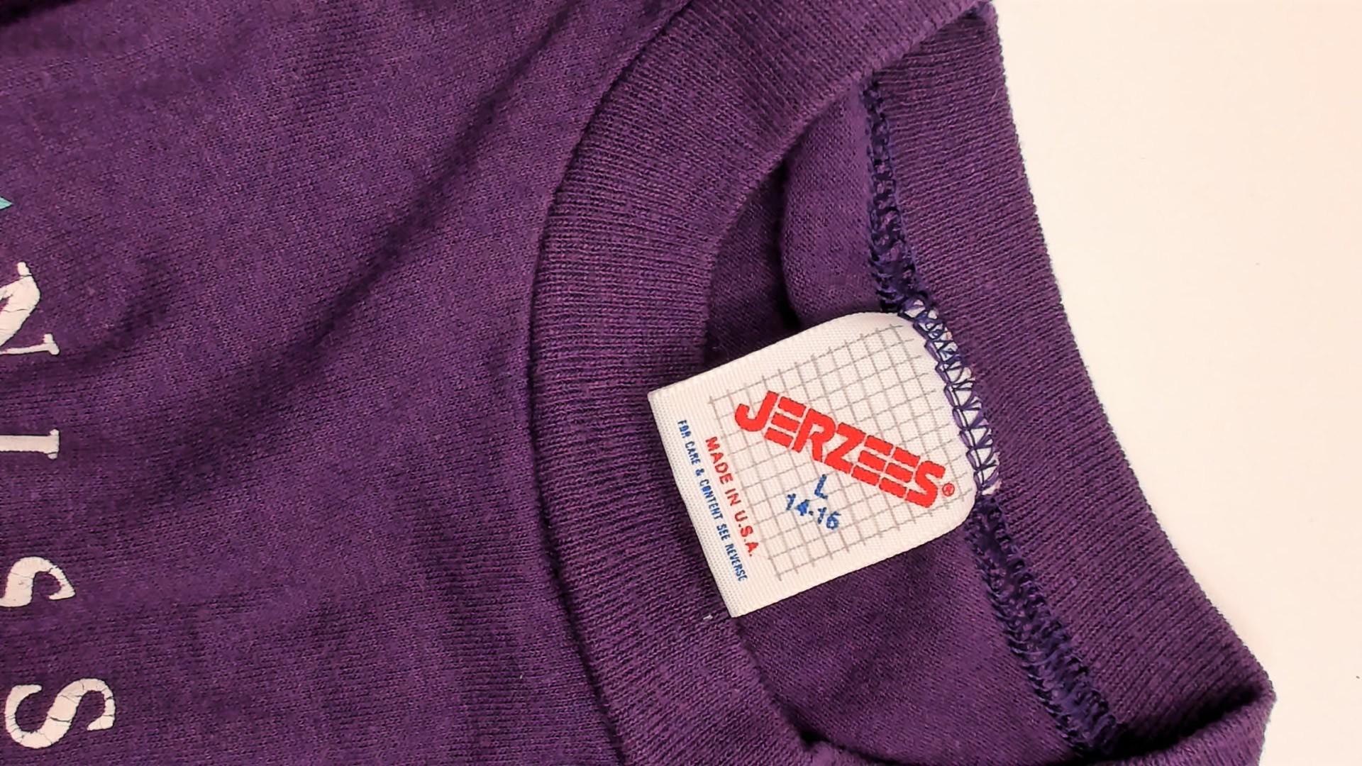 90s Nisswa Minnesota Bunny Graphic Tee Purple Cotton Jerzees Extra Small