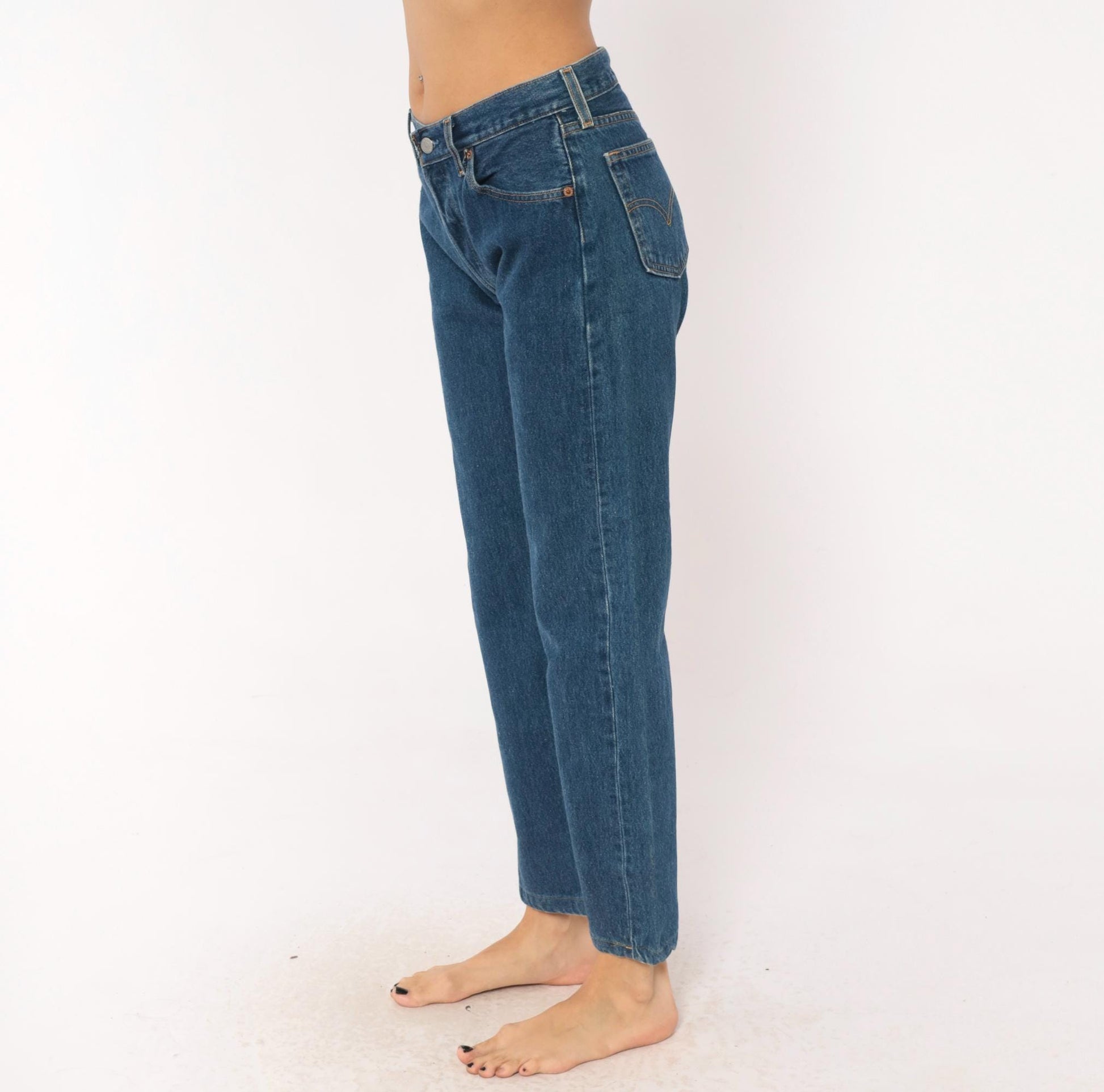 Levi's 501 Student Jeans 2000s Medium Indigo Straight Leg Button Fly 30x32