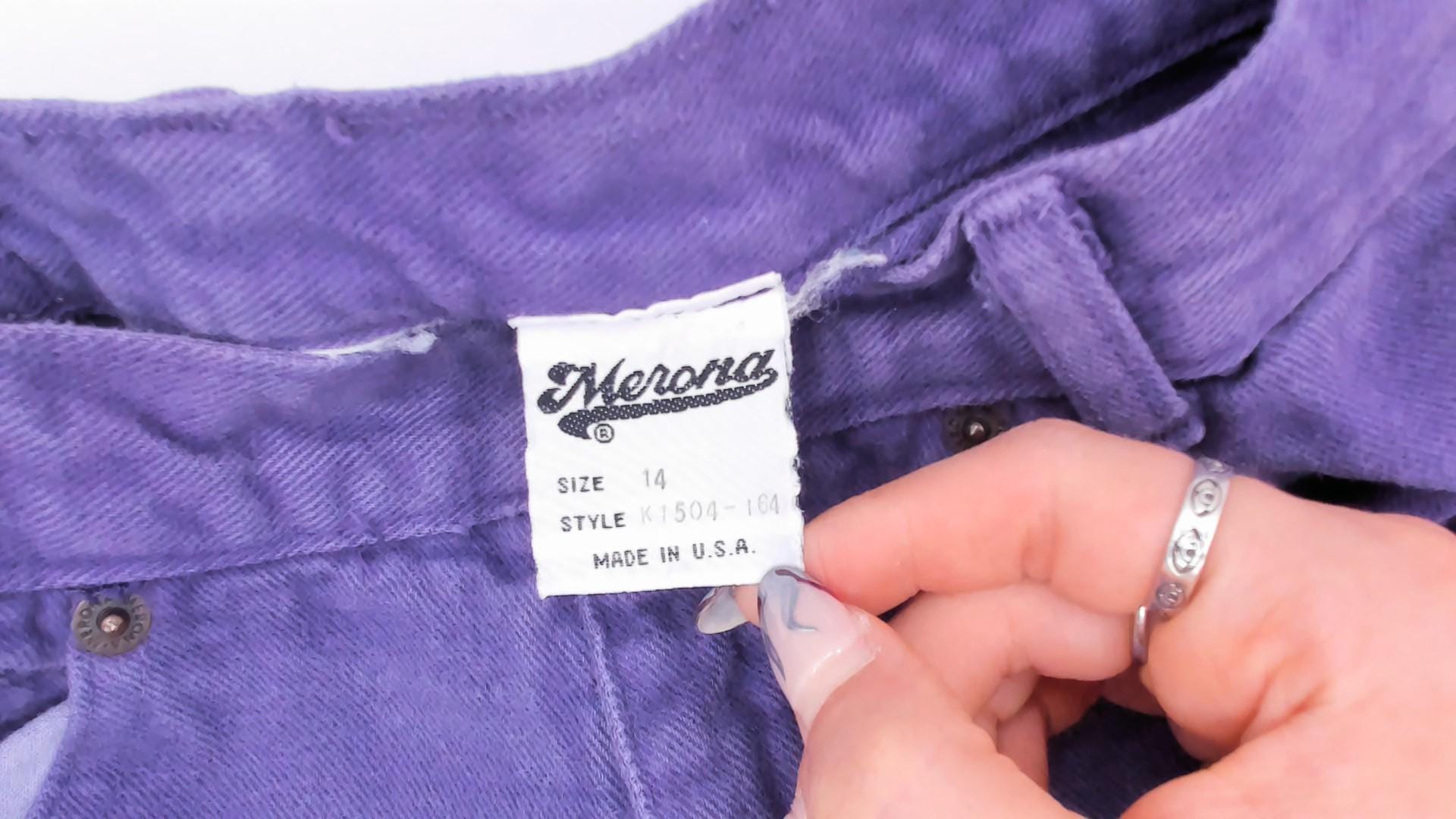 90s Merona Purple High-Waisted Mom Jeans Tapered Denim 26 Waist