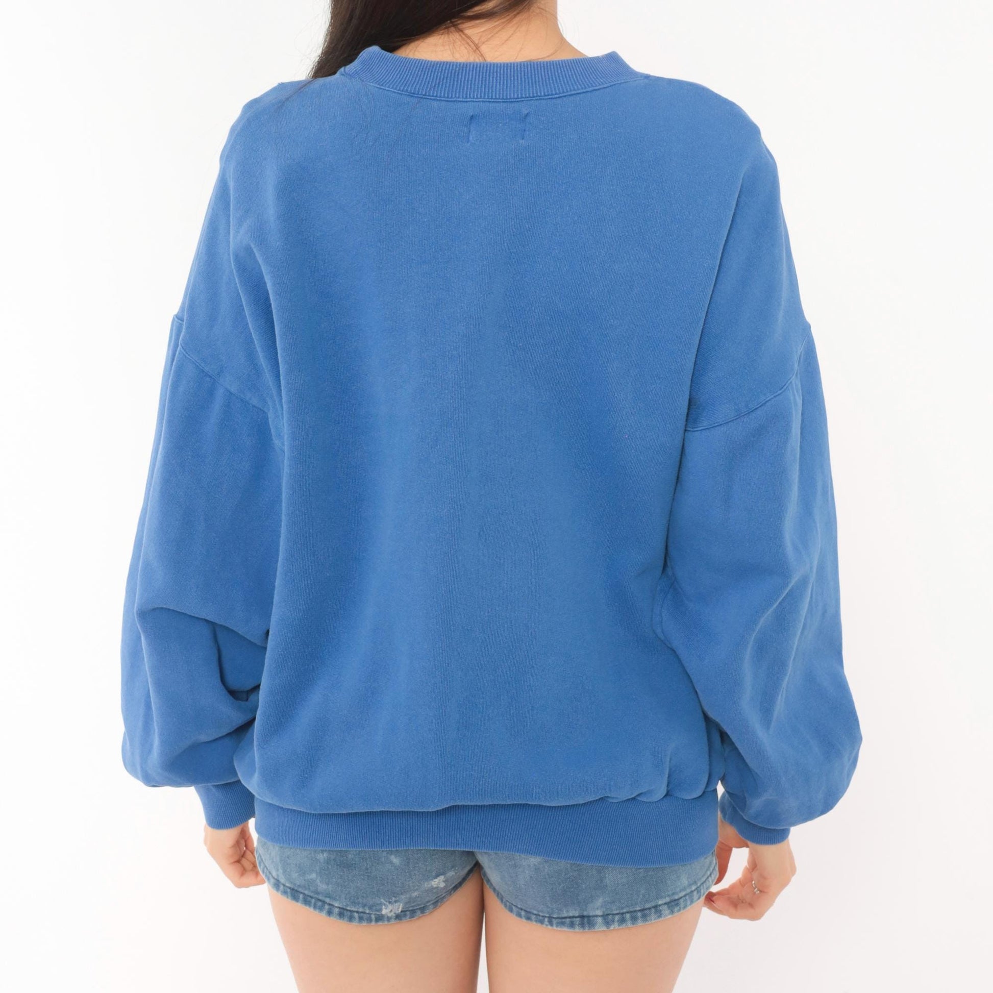 90s All Basic Ungdomsskolen Crewneck Sweatshirt Cobalt Blue Cotton Large L
