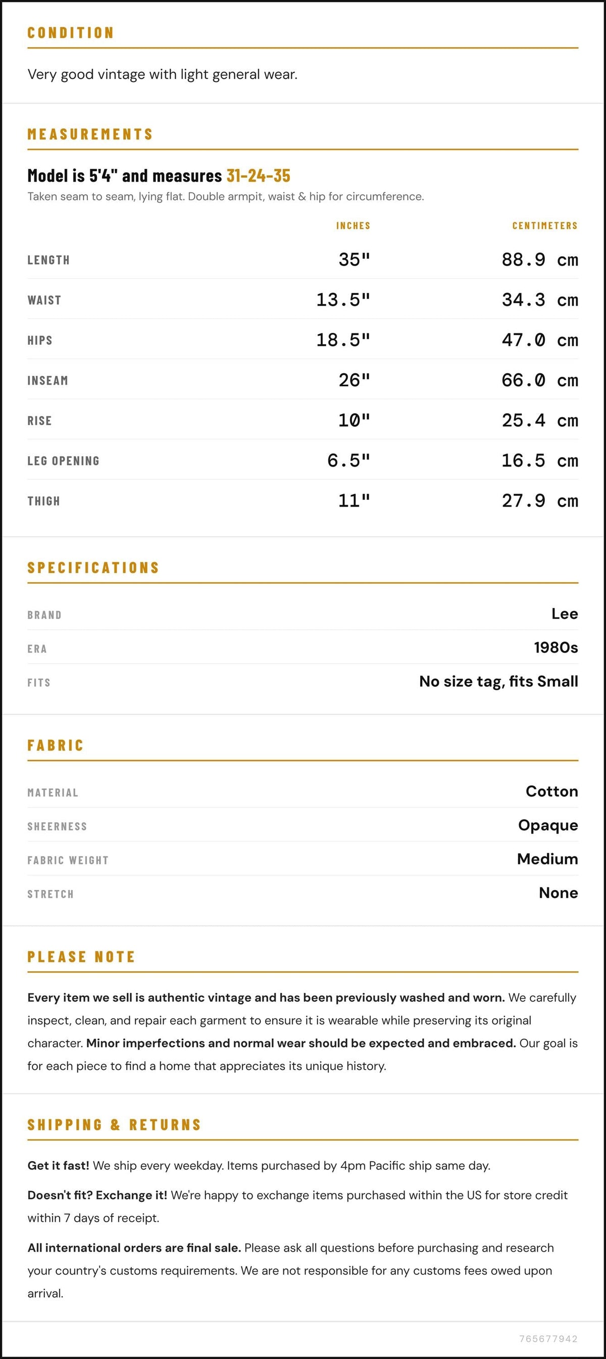 80s Lee High Waisted Straight Leg Jeans Black Denim Small S