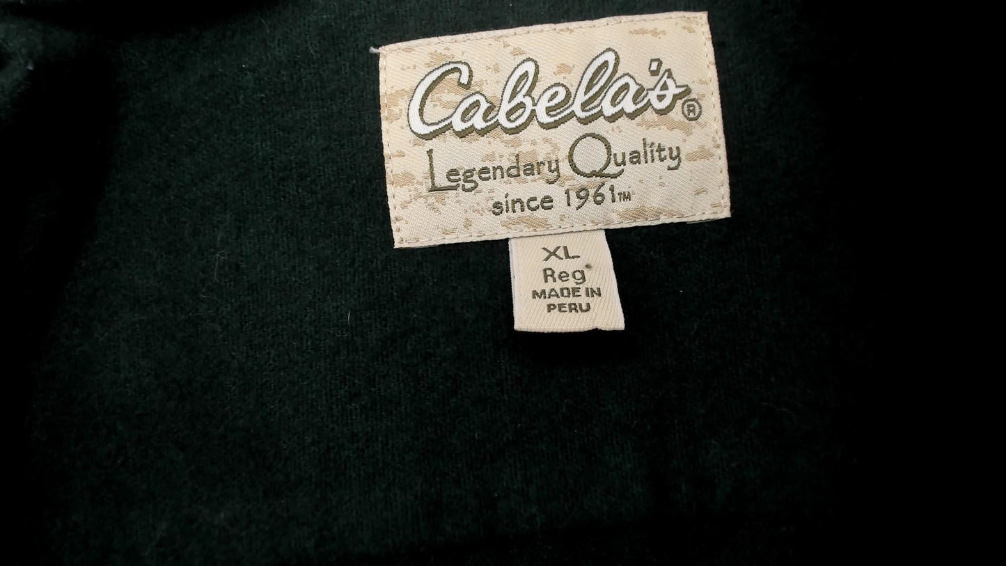 Y2K Cabelas Forest Green Chamois Cotton Button Down Shirt Extra Large XL